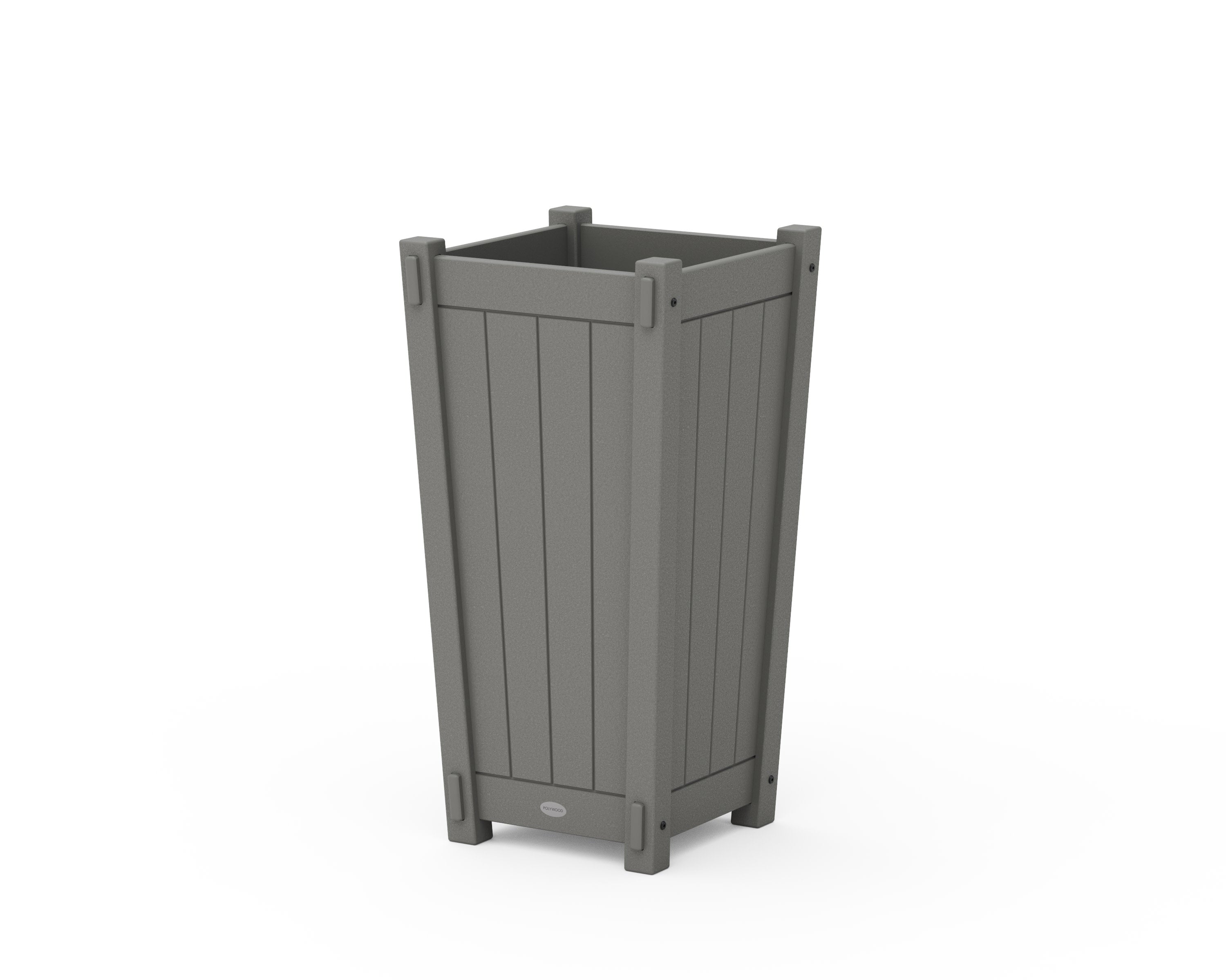 Vineyard Tapered Square Planter Box in Slate Grey