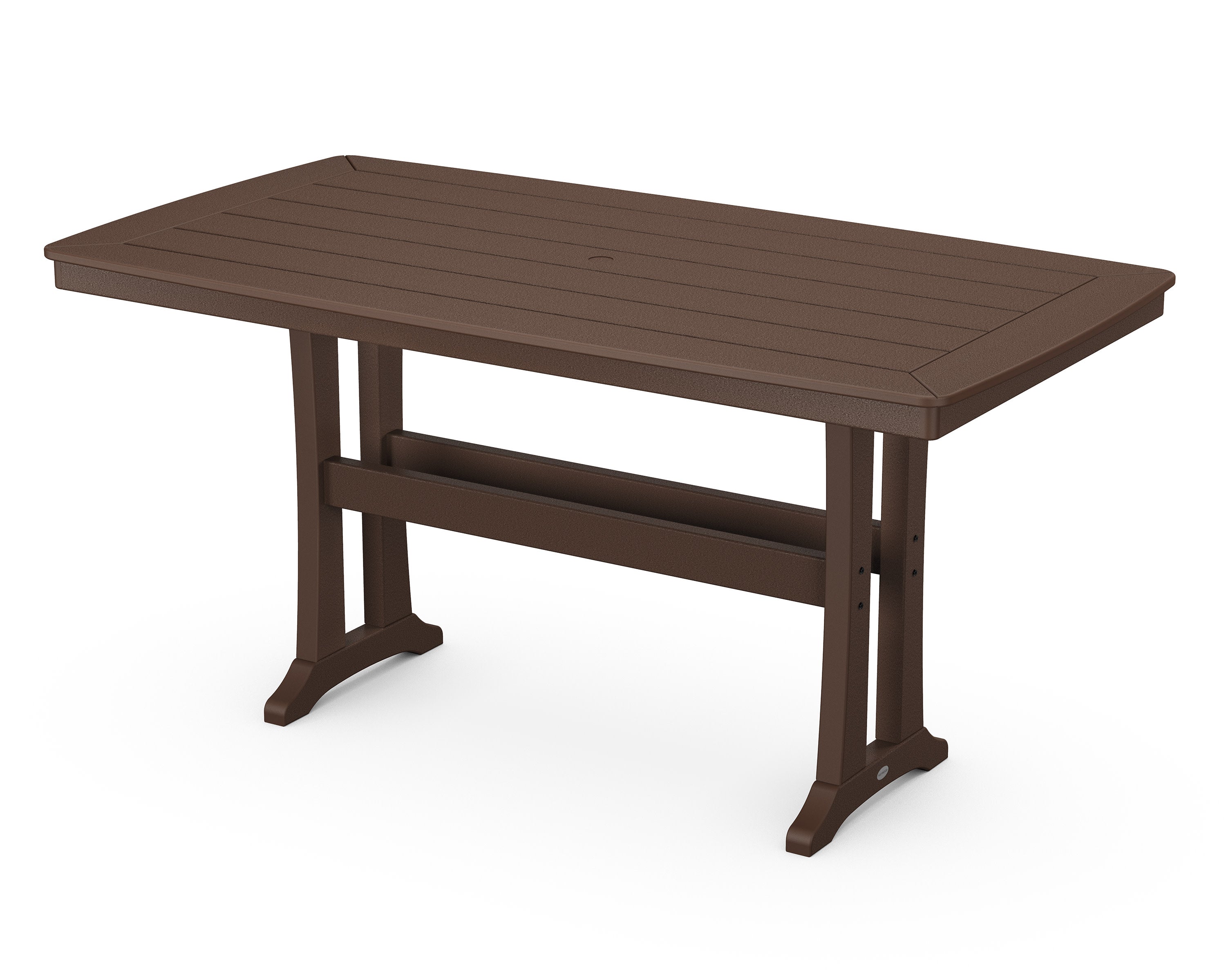 Nautical Trestle 38" x 73" Counter Table in Mahogany