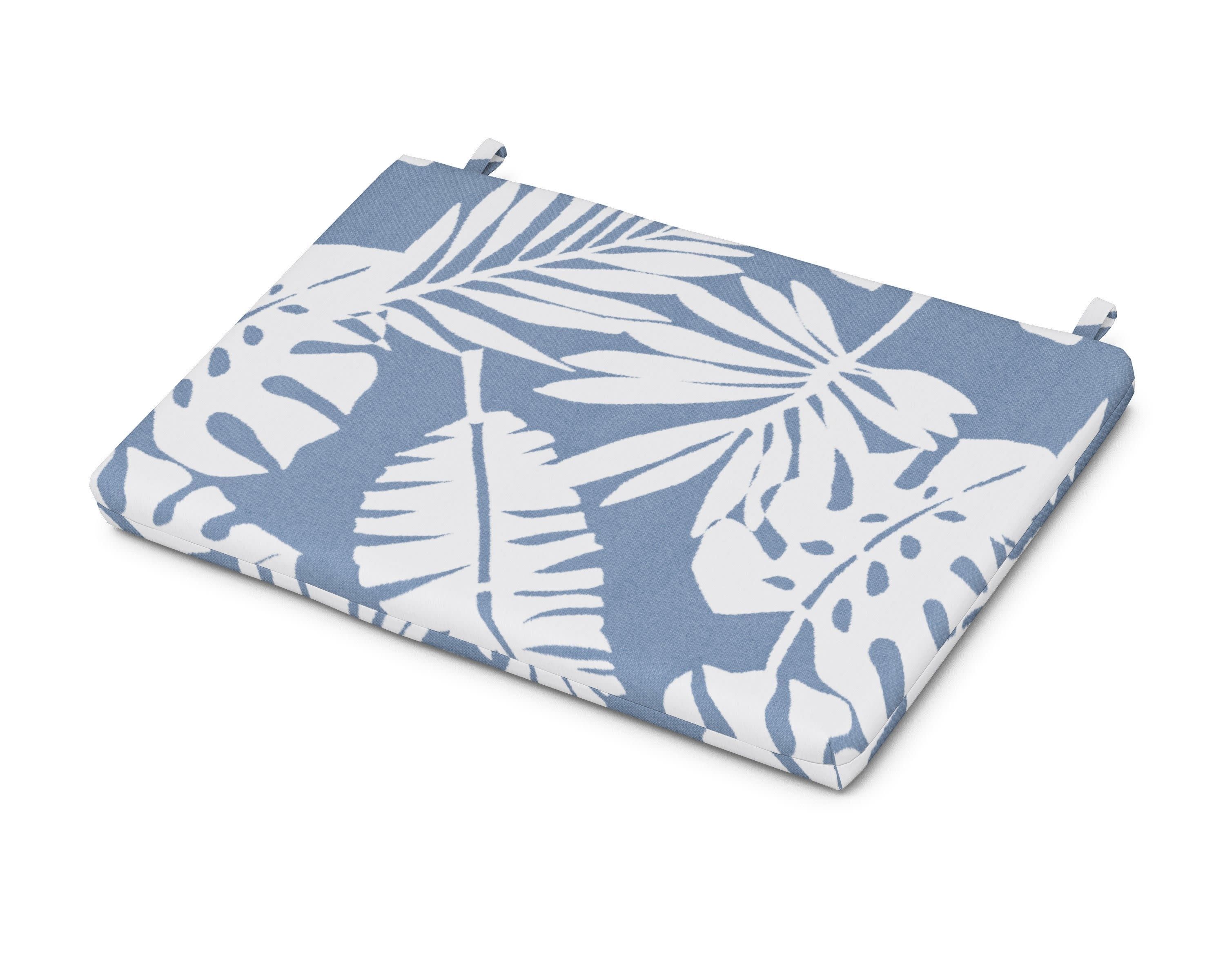 Eastport Lounge Chair Cushion in Leaf Sky Blue