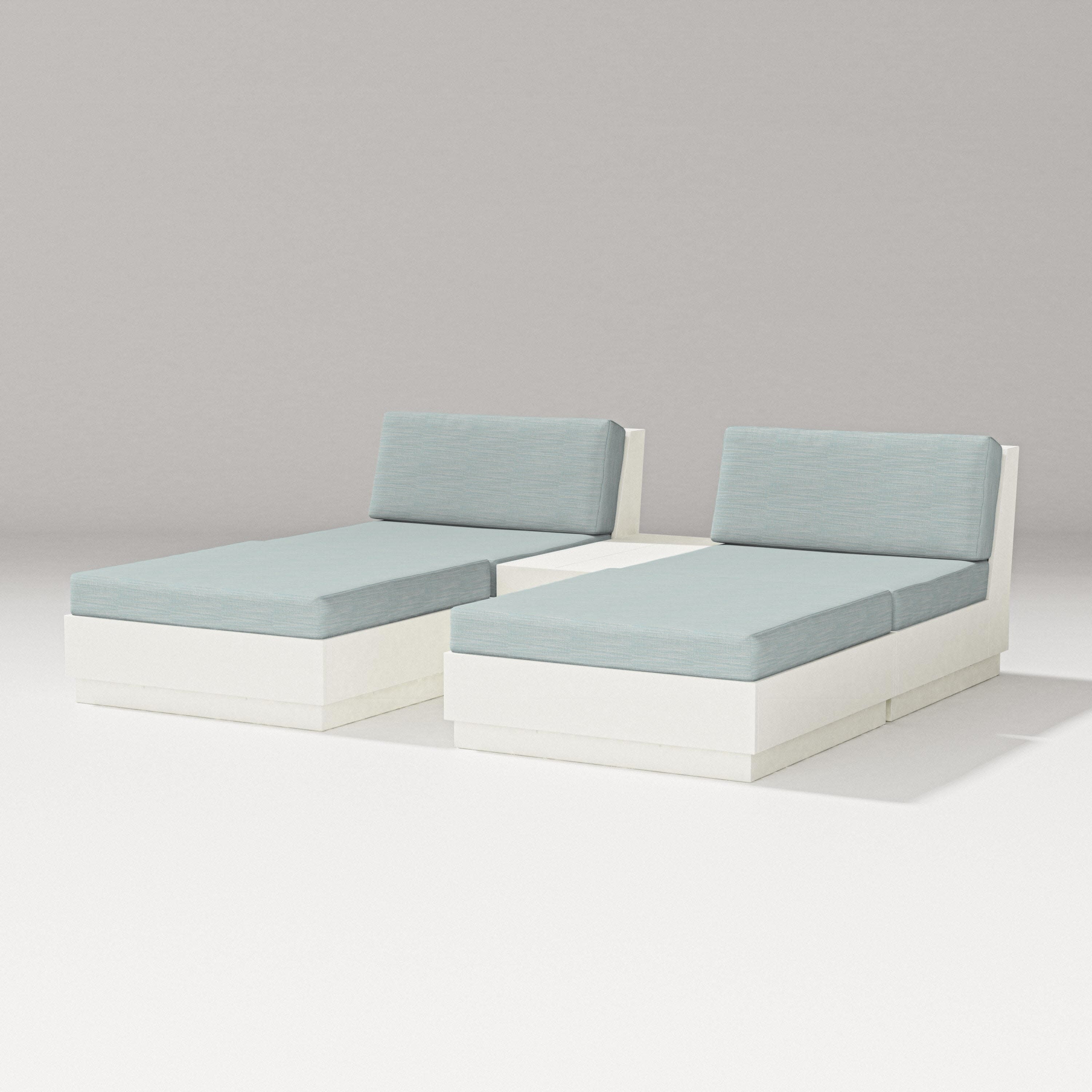 Elevate Double Chaise Set in Vintage White / Soothe Mist