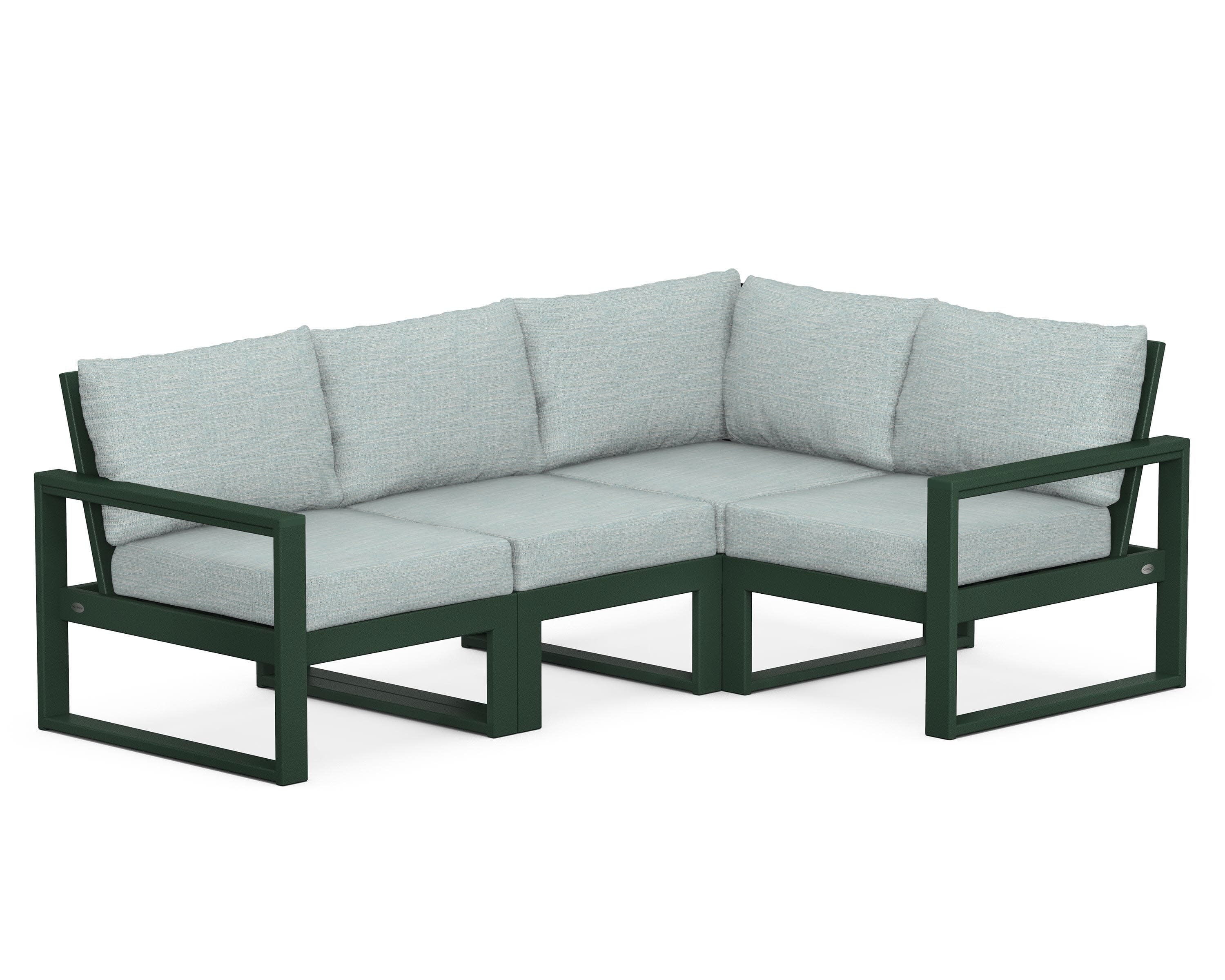 EDGE 4-Piece Modular Deep Seating Set in Green / Soothe Mist
