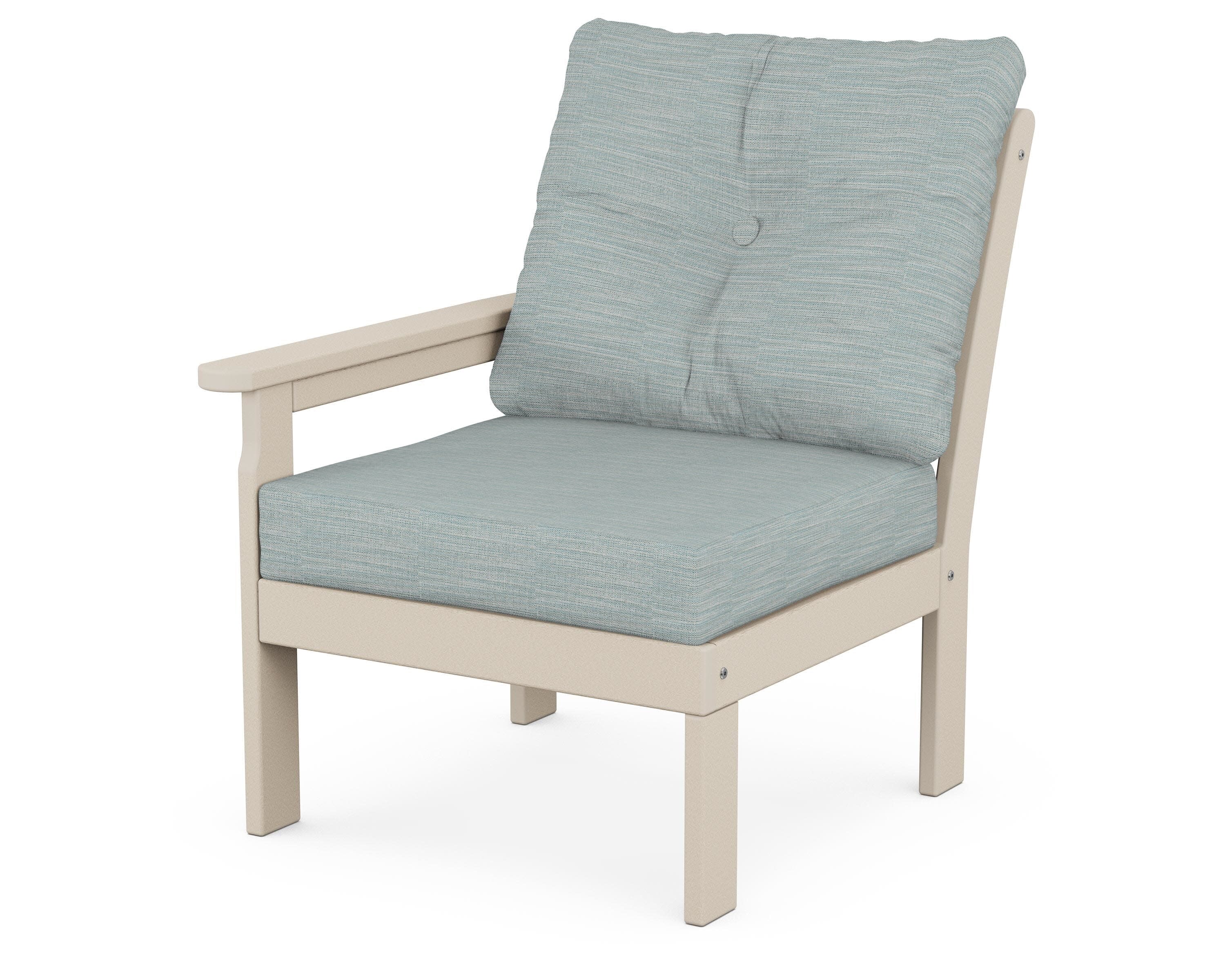 Vineyard Modular Left Arm Chair in Sand / Soothe Mist