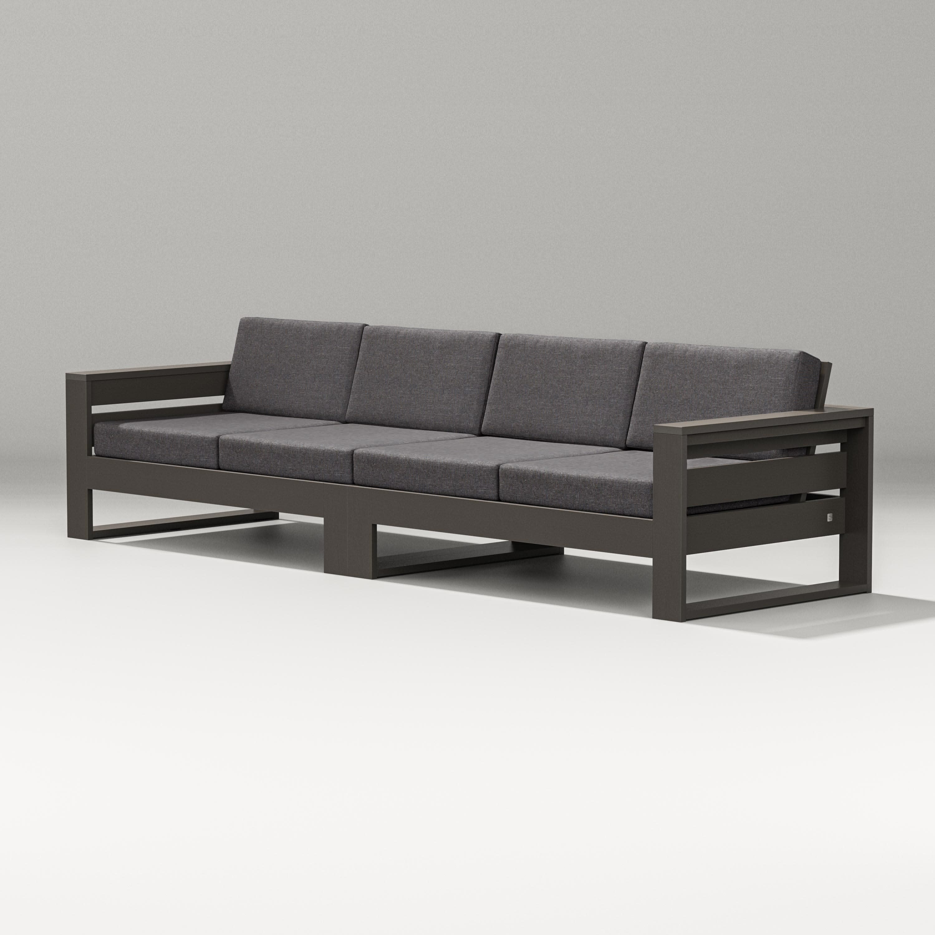 Latitude Straight Sectional in Vintage Coffee / Ash Charcoal