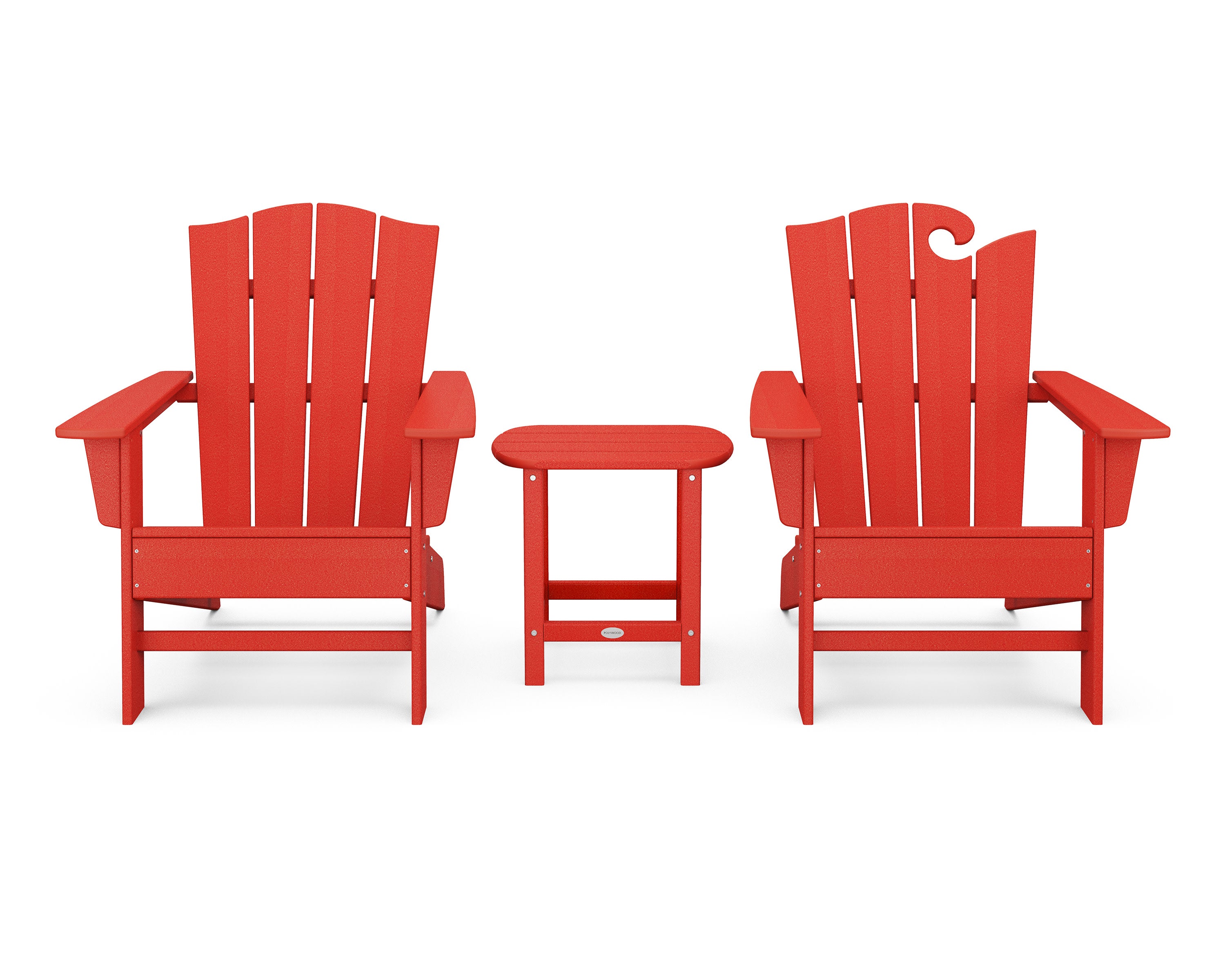 Wave Collection 3-Piece Set in Sunset Red