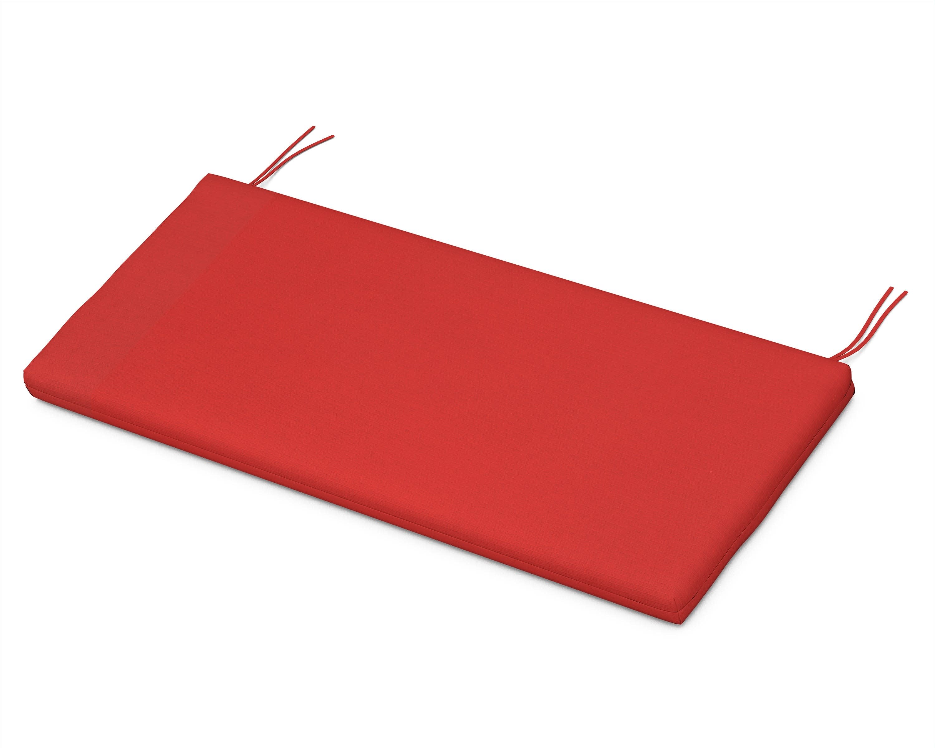 Bench Seat Cushion - 18.5"D x 43.5"W x 2.5"H in Crimson Linen