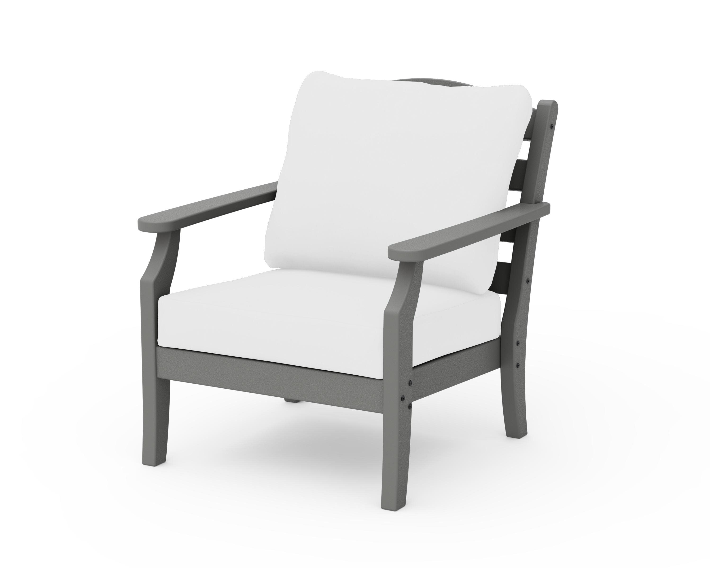 Savannah Deep Seating Chair in Slate Grey / Natural