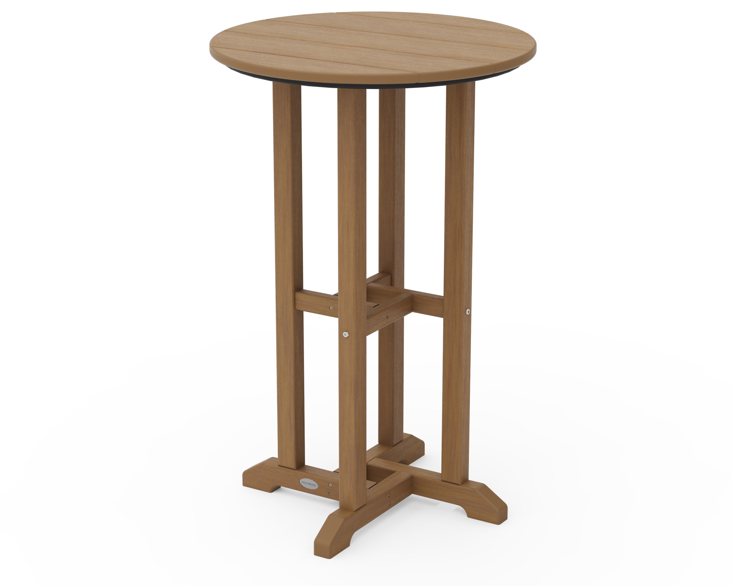 24" Round Farmhouse Counter Bistro Table in Natural
