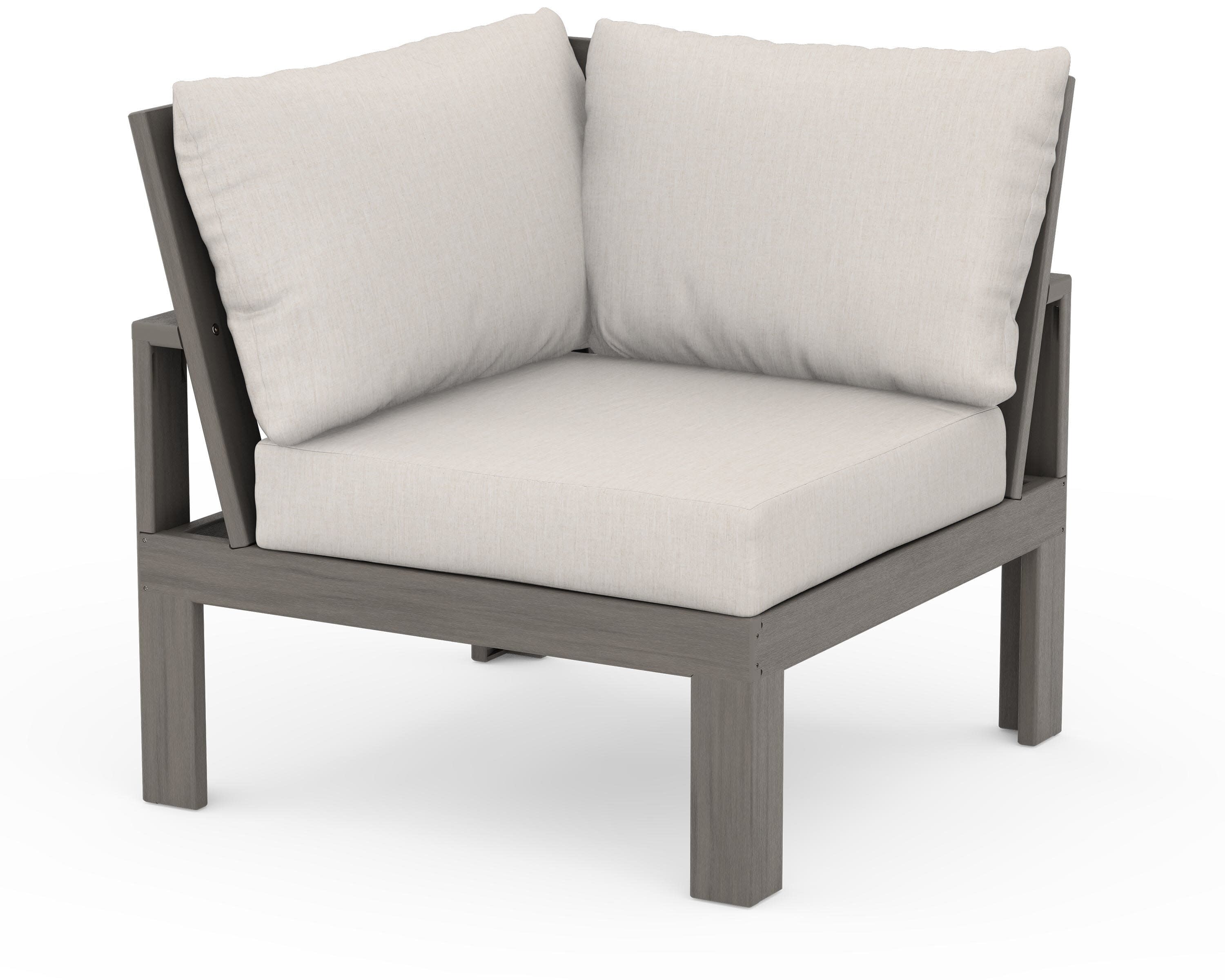 Modular Corner Chair in Driftwood / Cast Ash