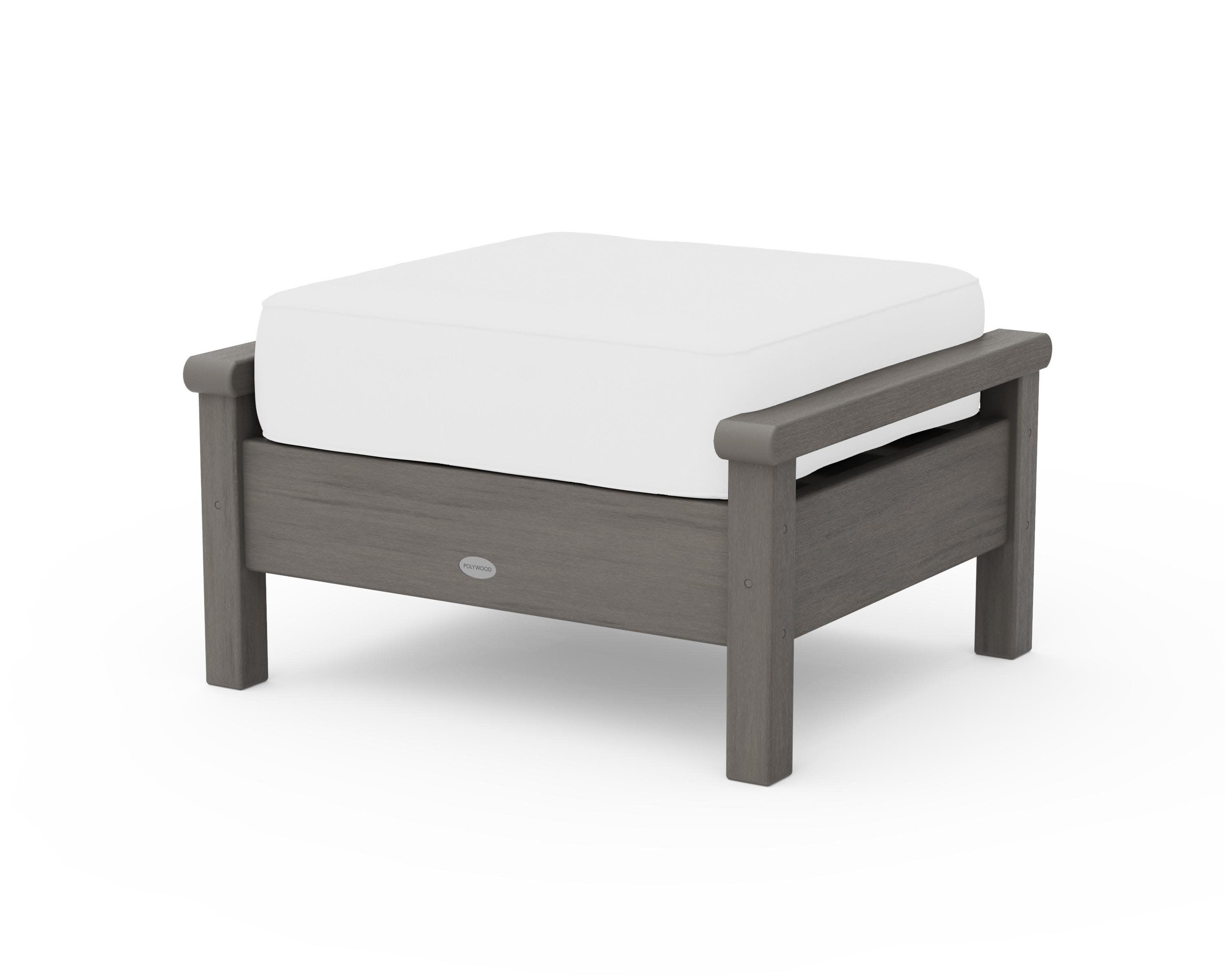 Harbour Deep Seating Ottoman in Driftwood / Natural