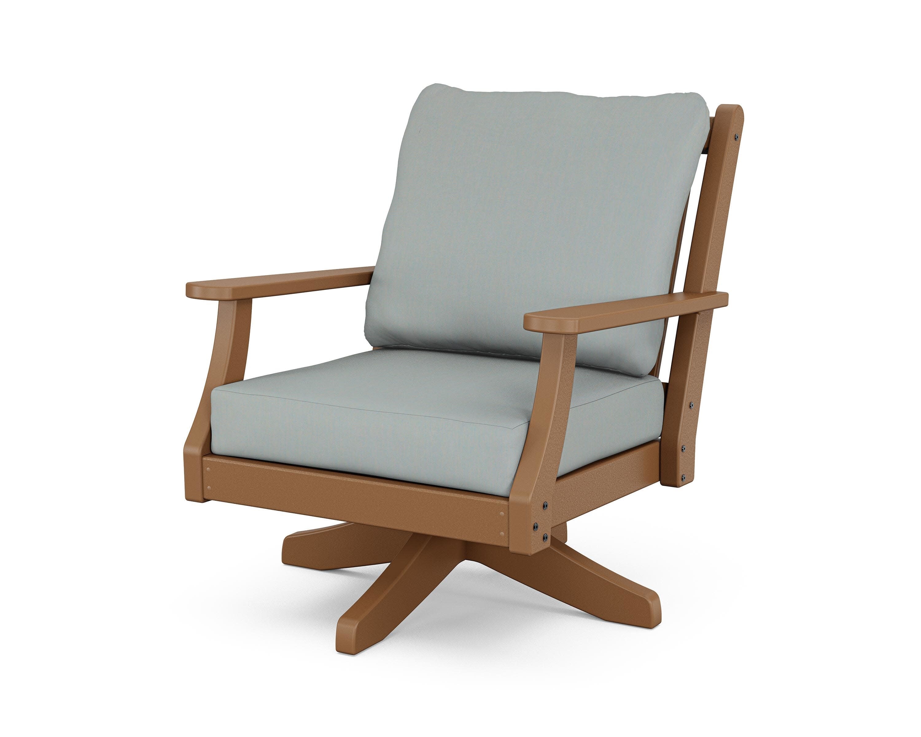 Wovendale Deep Seating Swivel Chair in Teak / Spa