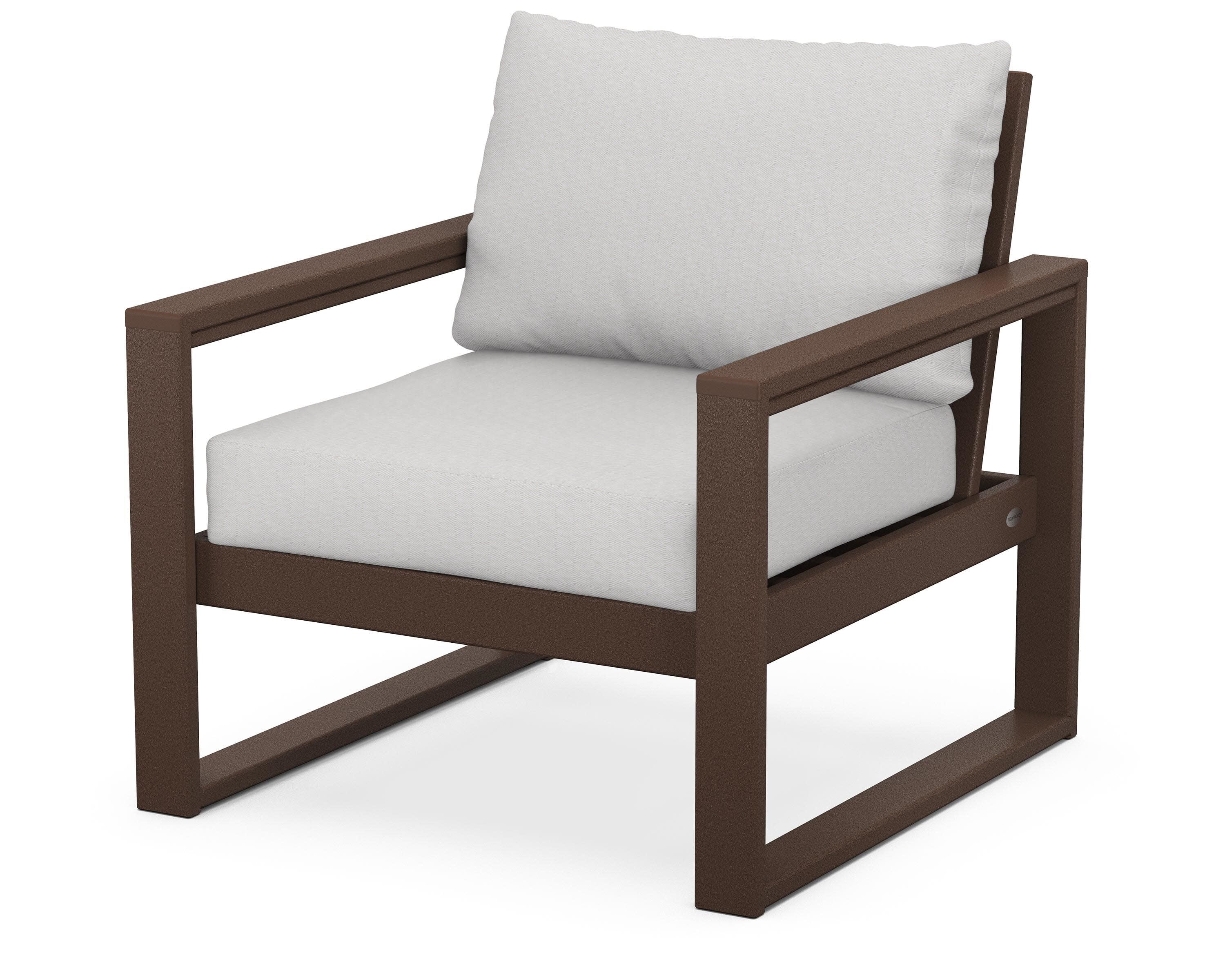 EDGE Club Chair in Mahogany / Diamond in the Rough