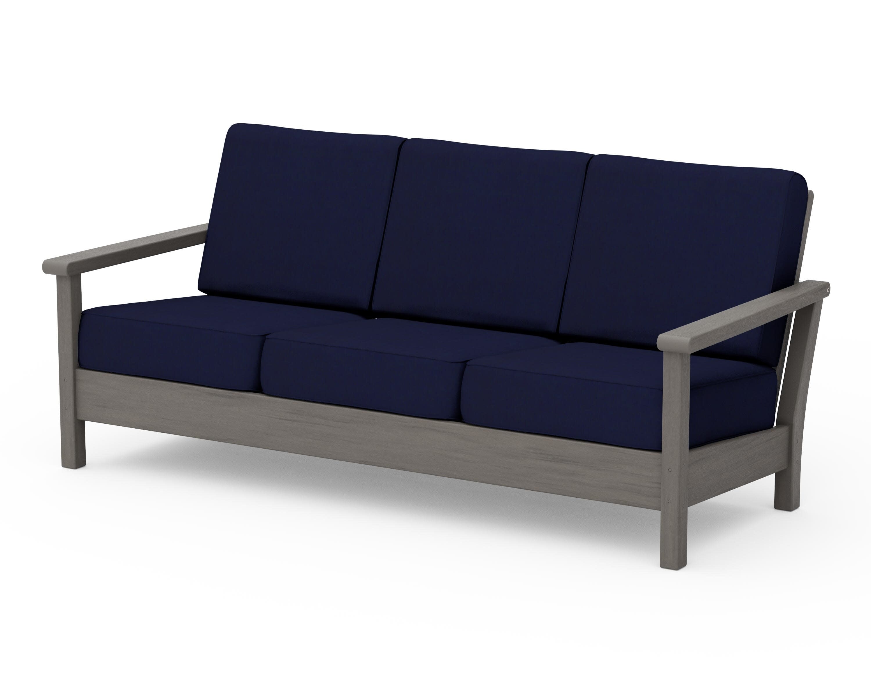 Harbour Deep Seating Sofa in Driftwood / Navy
