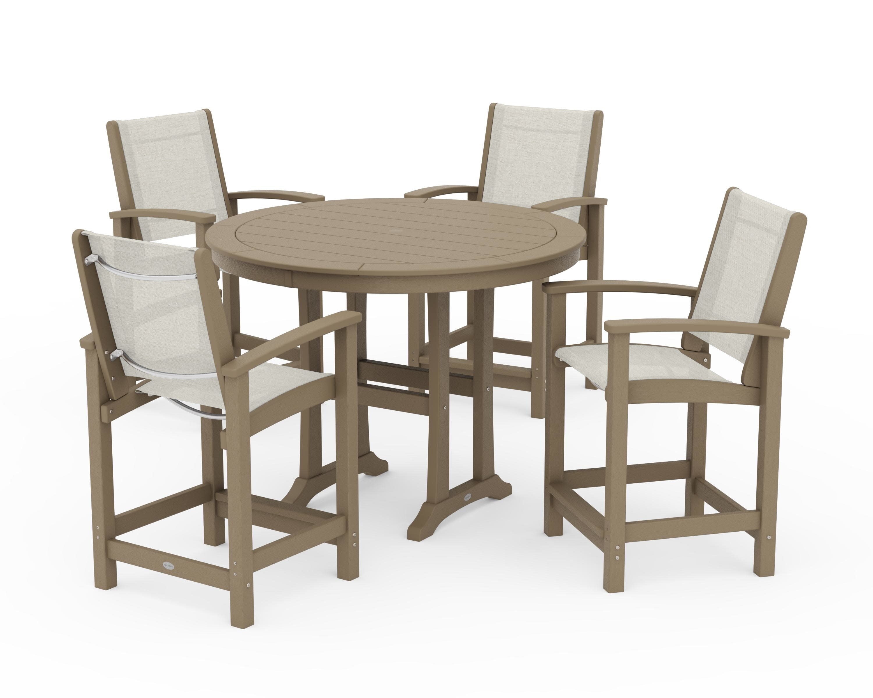 Coastal 5-Piece Counter Set in Vintage Sahara / Parchment Sling
