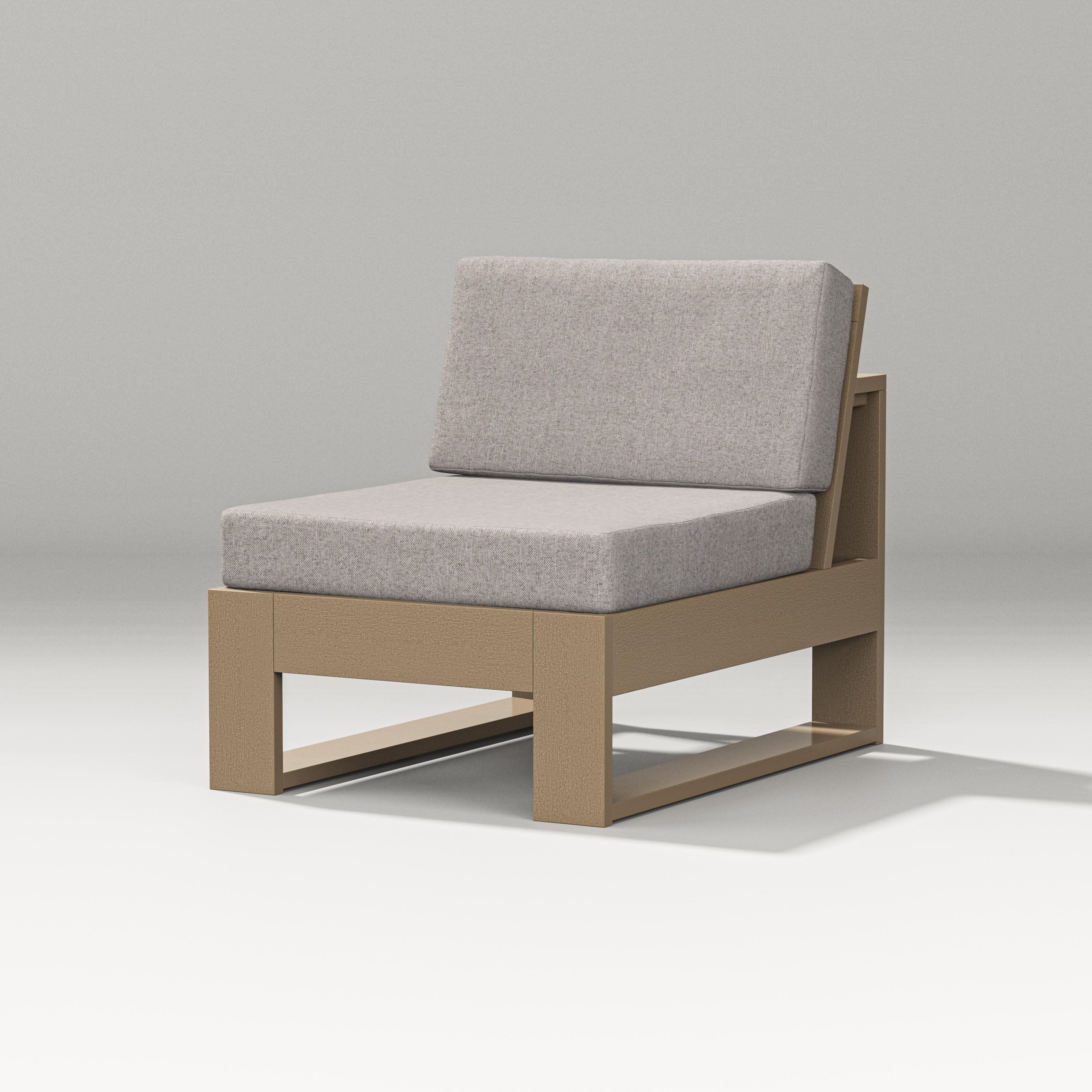 Latitude Modular Armless Chair in Vintage Sahara / Weathered Tweed