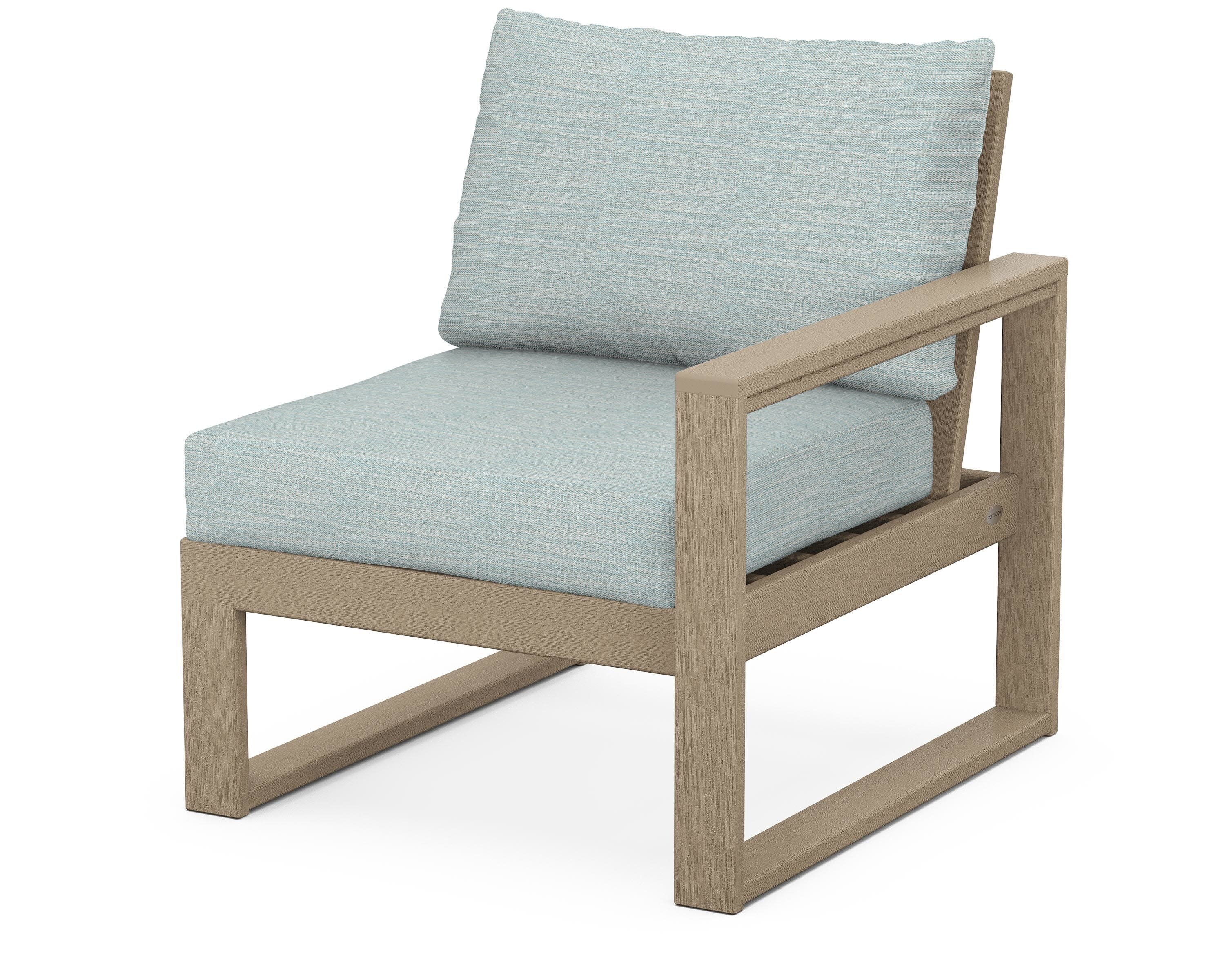 EDGE Modular Right Arm Chair in Vintage Sahara / Soothe Mist