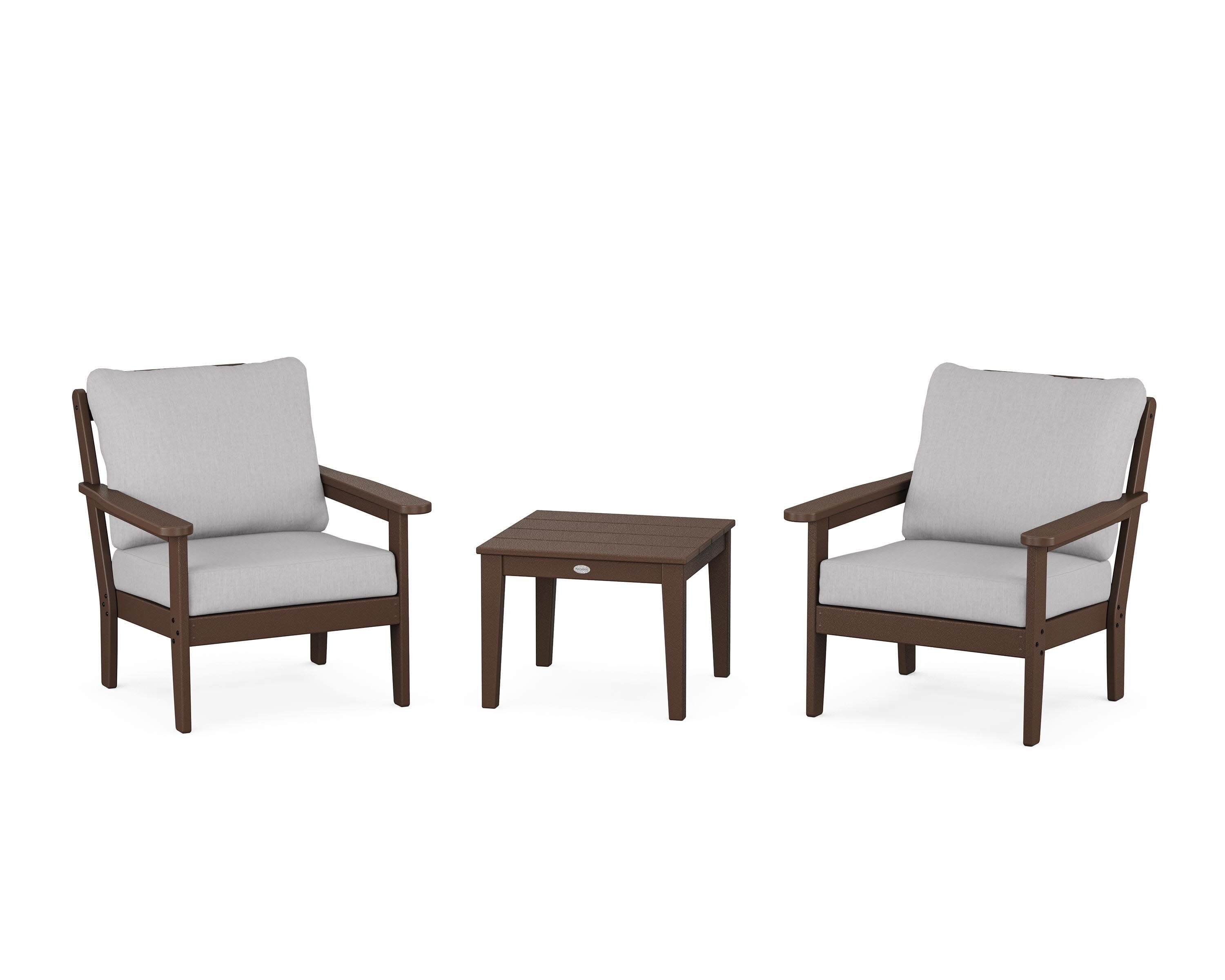 Cottage 3-Piece Deep Seating Set in Mahogany / Granite
