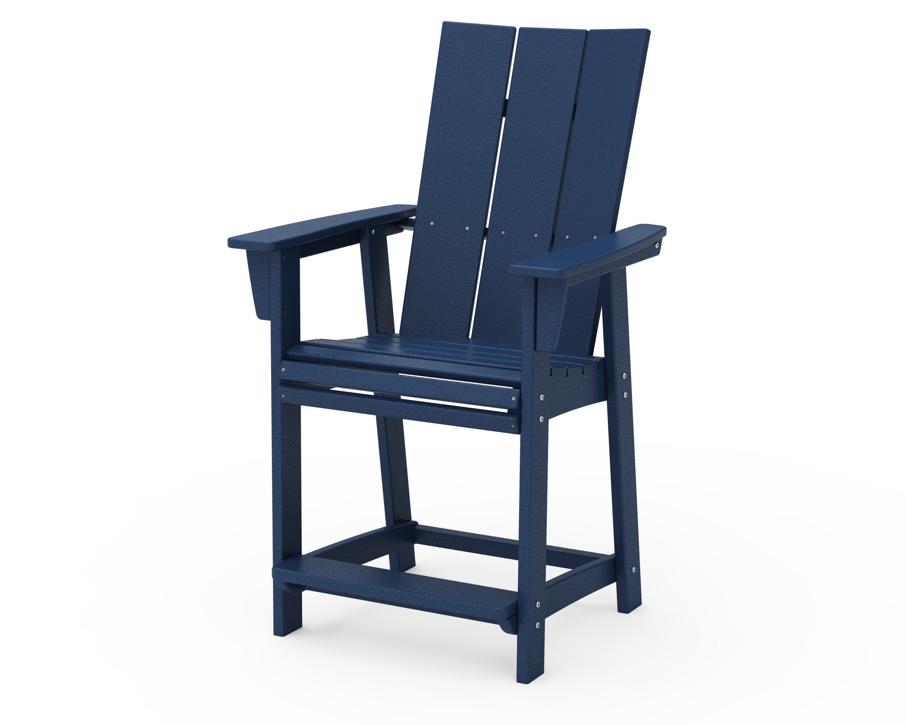 Modern Curveback Adirondack Counter Chair in Navy