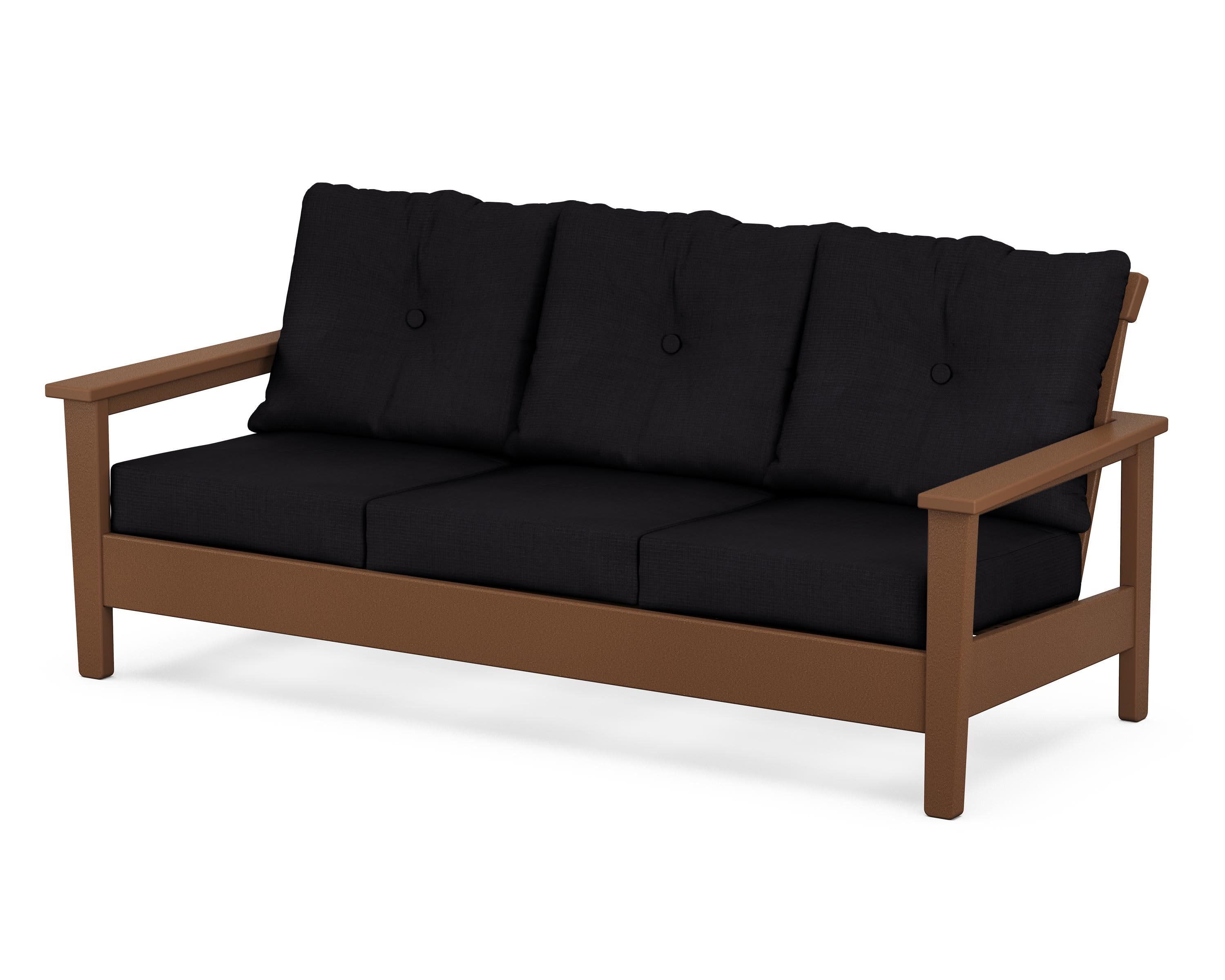 Prescott Deep Seating Sofa in Teak / Midnight Linen