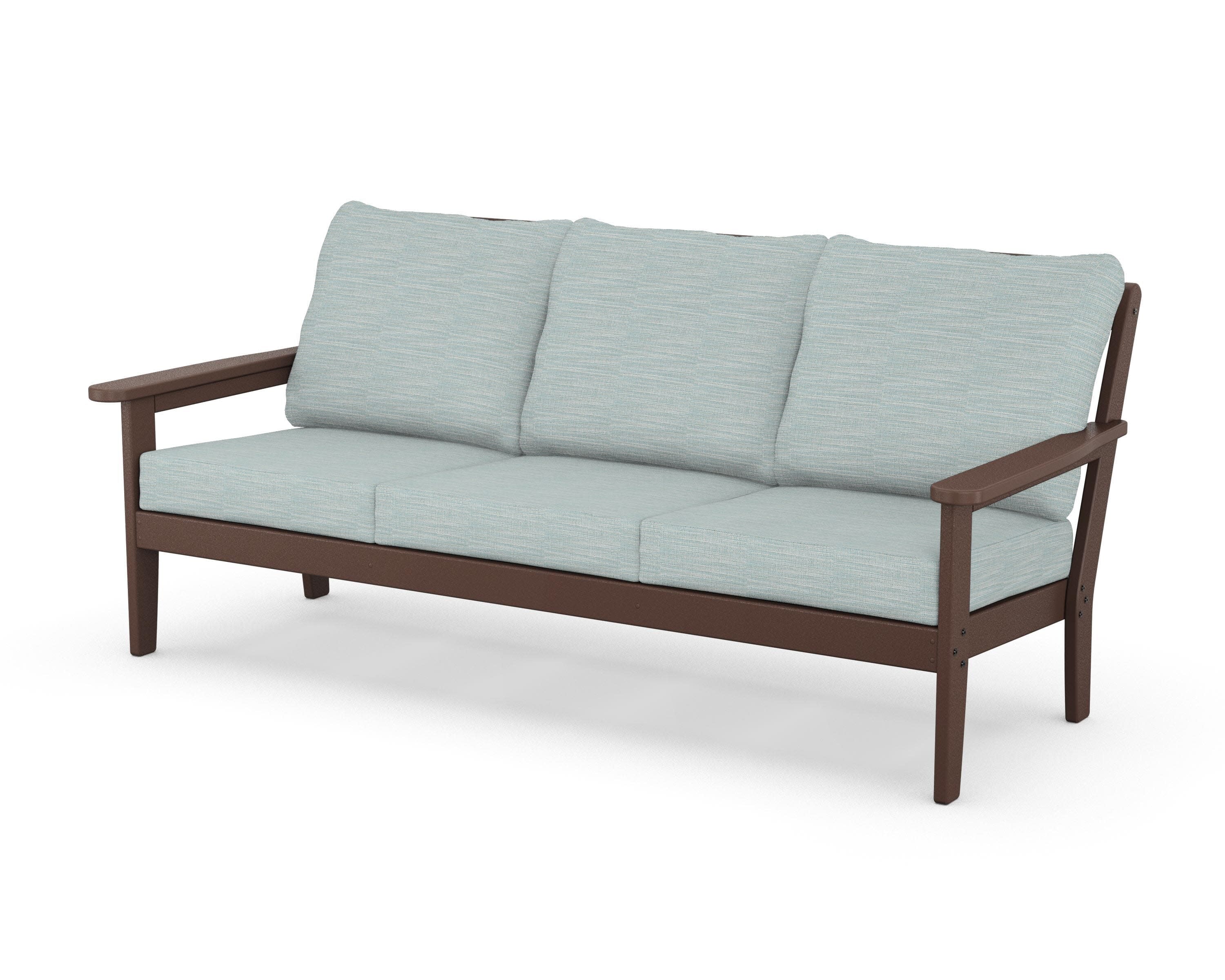 Cottage Deep Seating Sofa in Mahogany / Soothe Mist