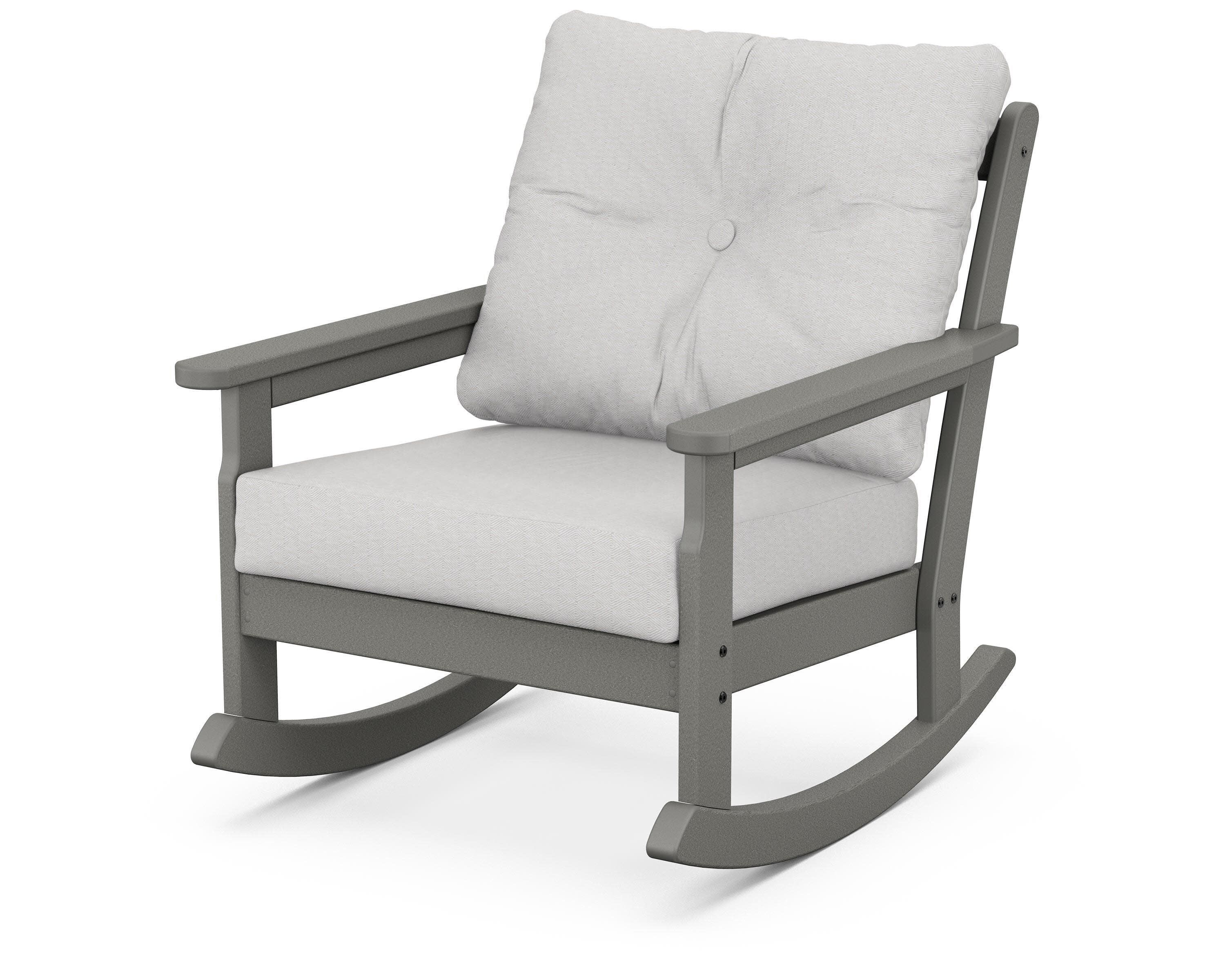 Vineyard Deep Seating Rocking Chair in Slate Grey / Diamond in the Rough