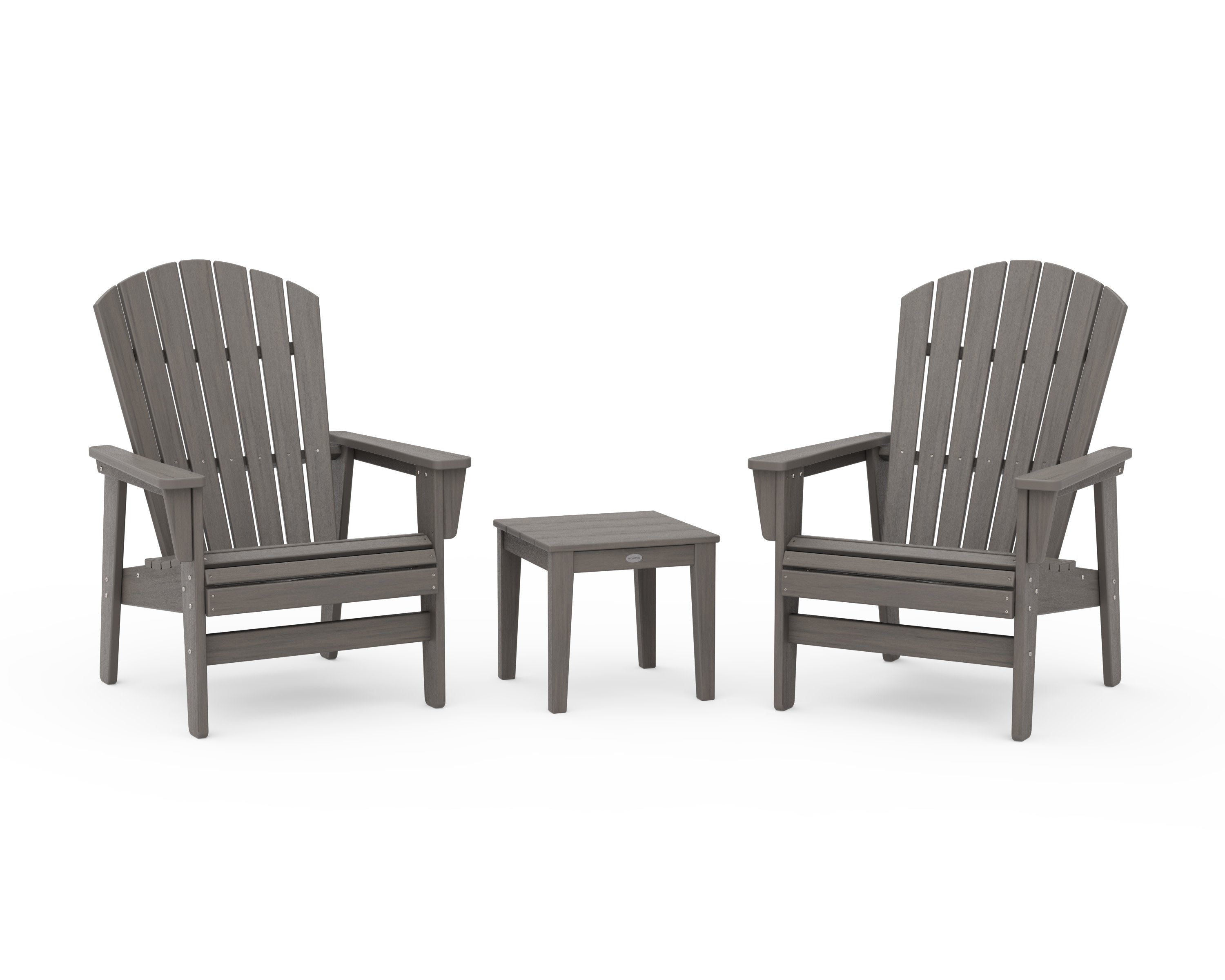 3-Piece Nautical Grand Upright Adirondack Set in Driftwood