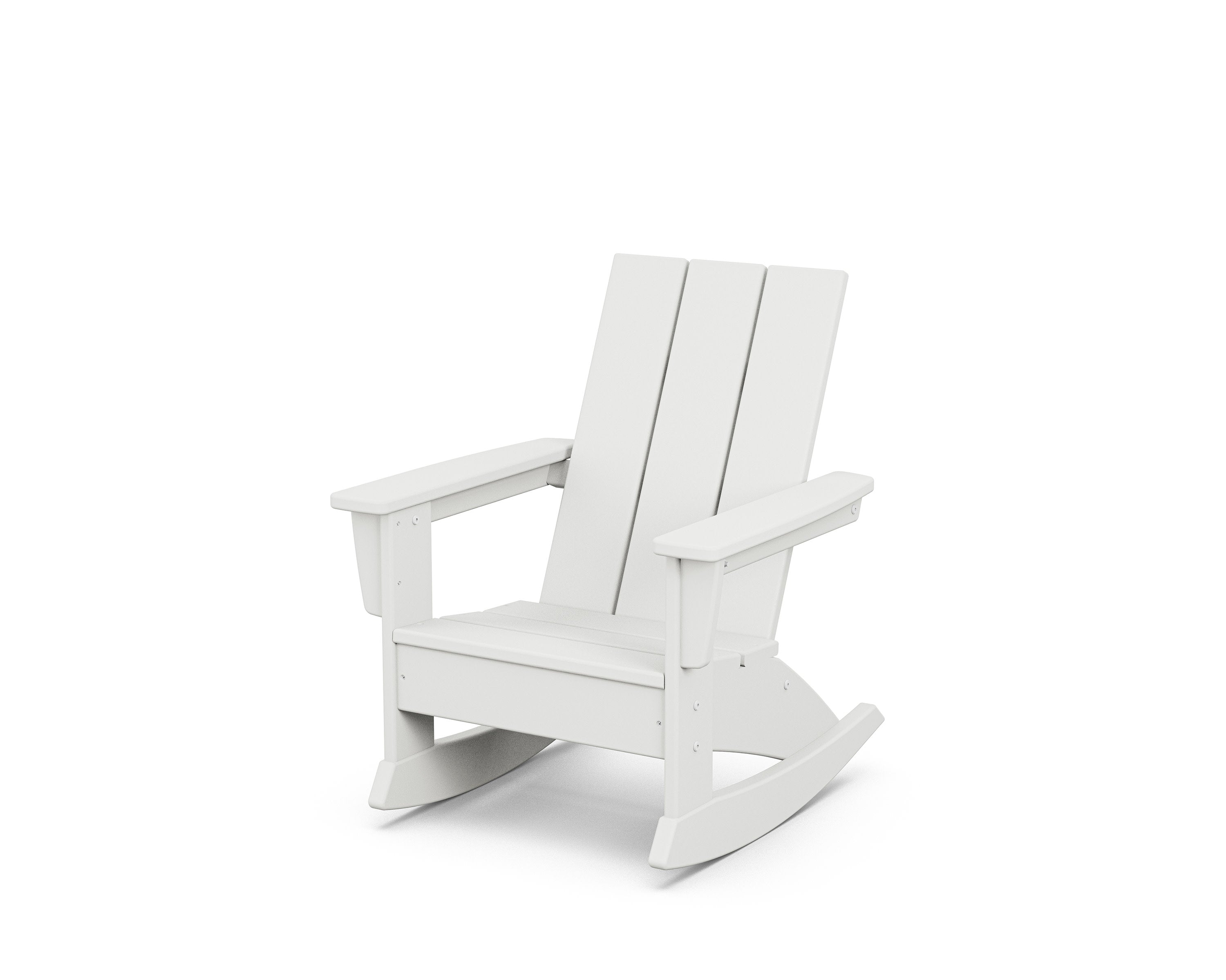 Kids Modern Adirondack Rocking Chair in White