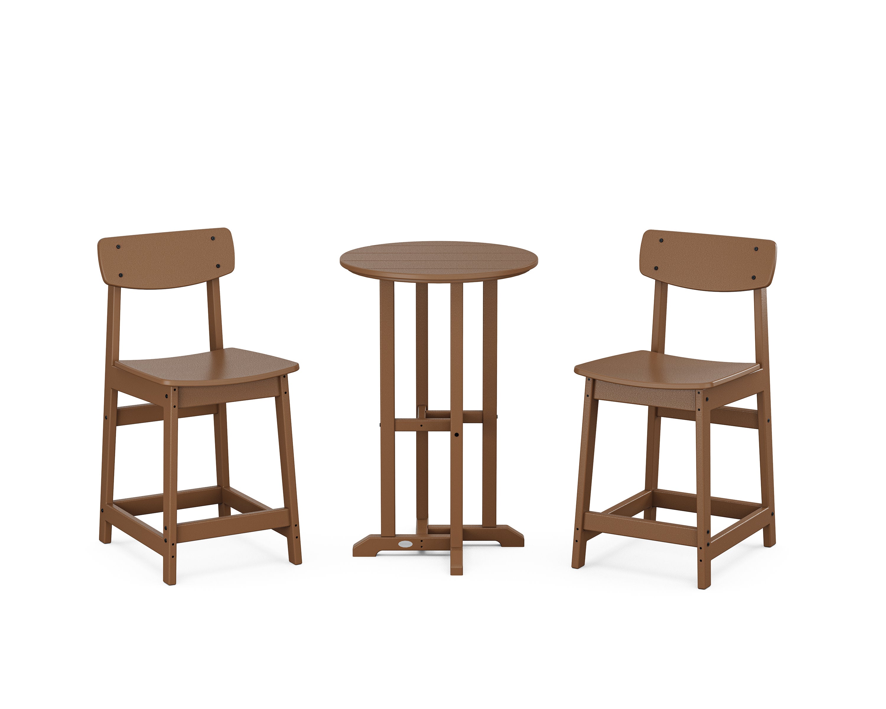 Modern Studio Urban Chair 3-Piece Bistro Counter Set in Teak