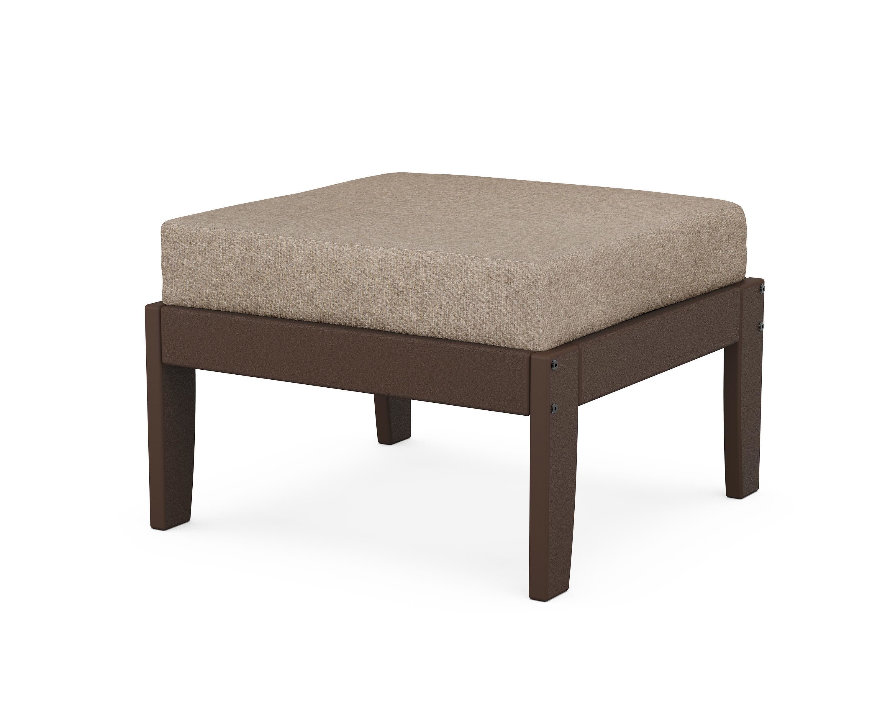 Modular Ottoman - Classic in Mahogany / Spiced Burlap