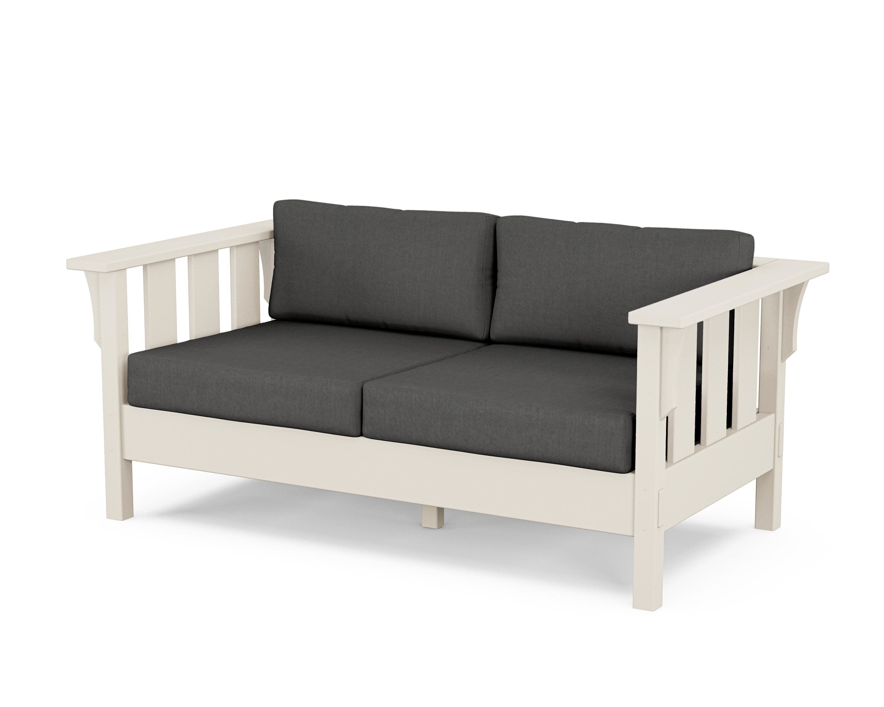 Acadia Deep Seating Loveseat in Sand / Spectrum Carbon