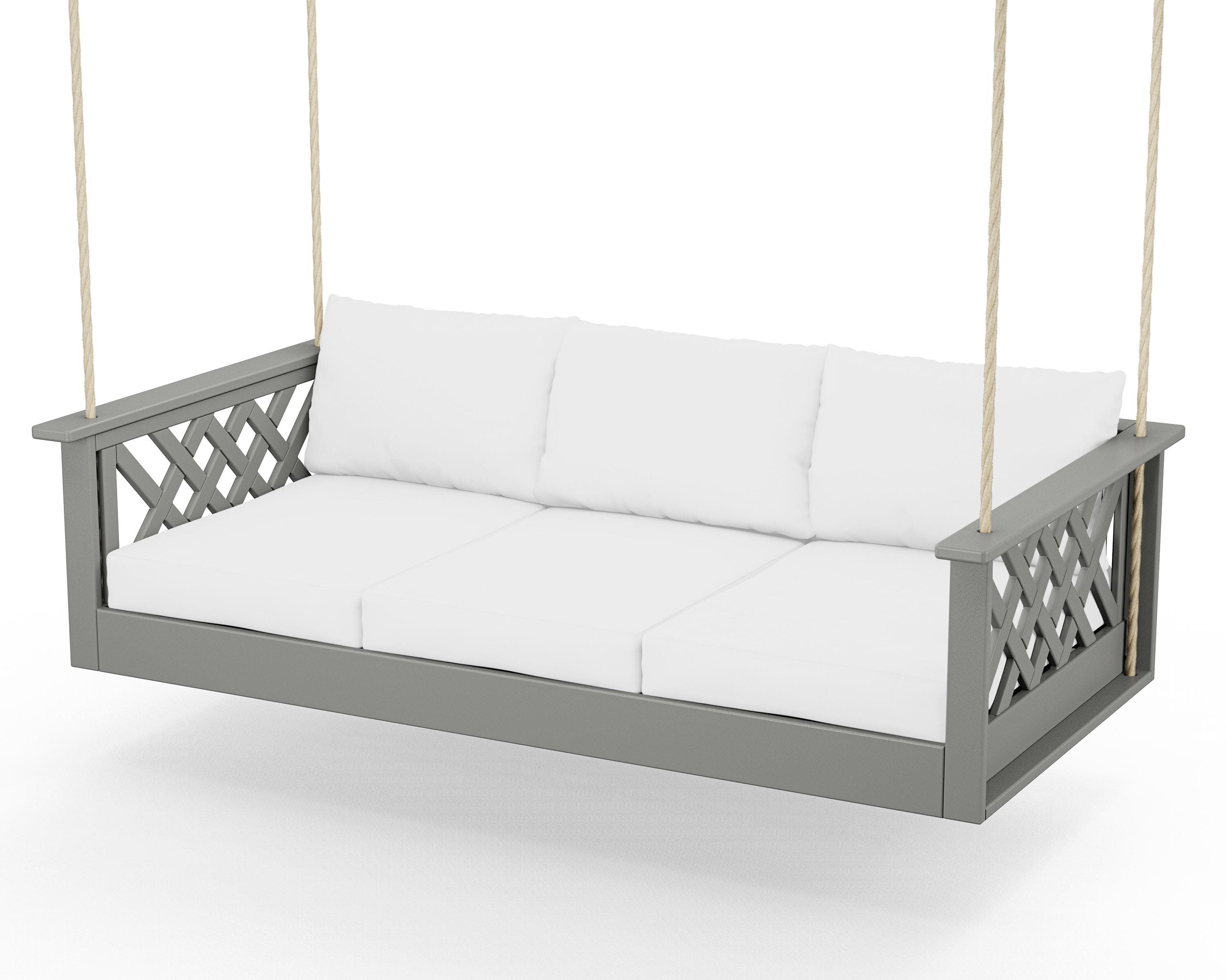 Wovendale Daybed Swing in Slate Grey / Natural