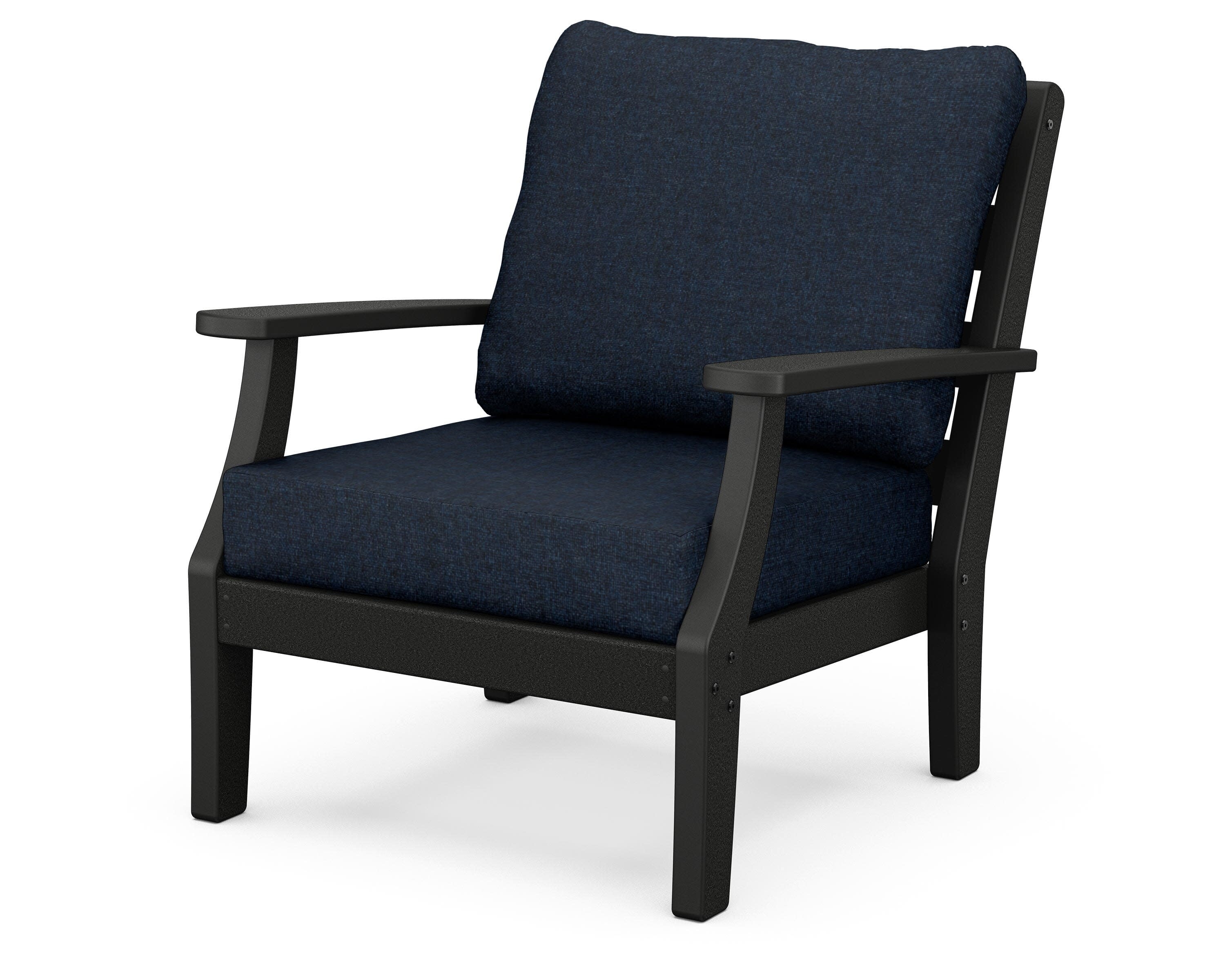 Chesapeake Deep Seating Chair in Black / Marine Indigo
