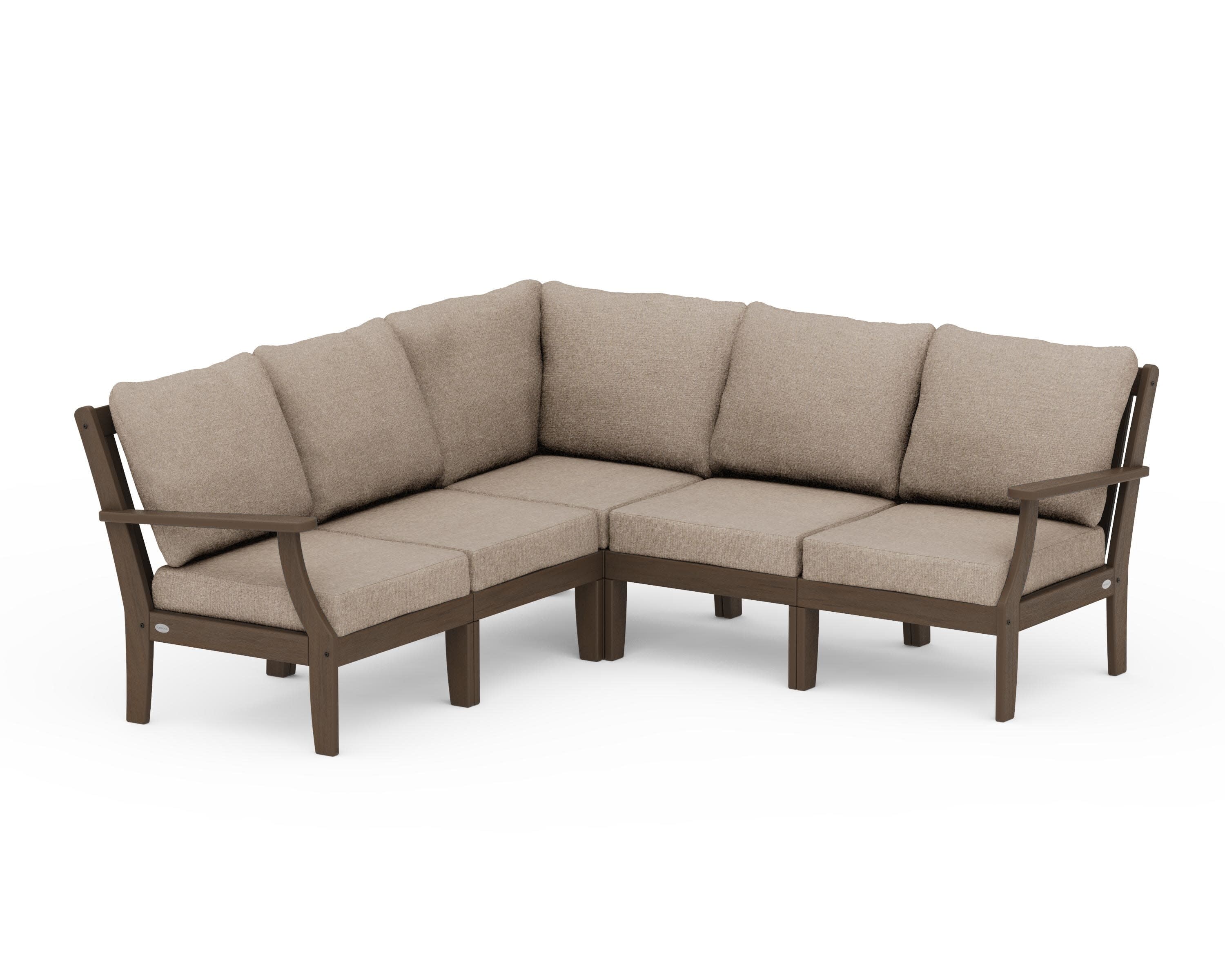 Braxton Modular 5-Piece Deep Seating Set in Kona / Spiced Burlap