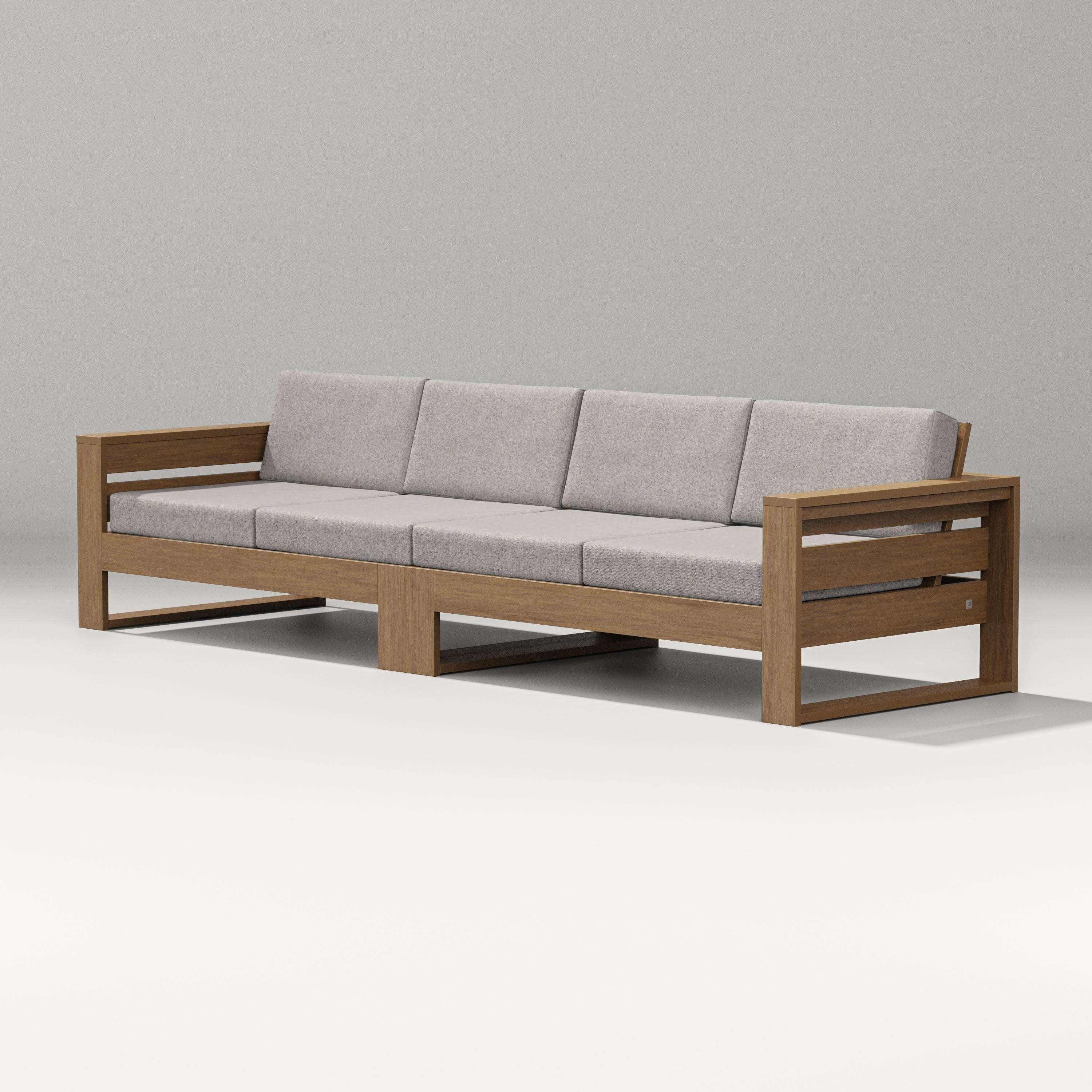 Latitude Straight Sectional in Natural / Weathered Tweed