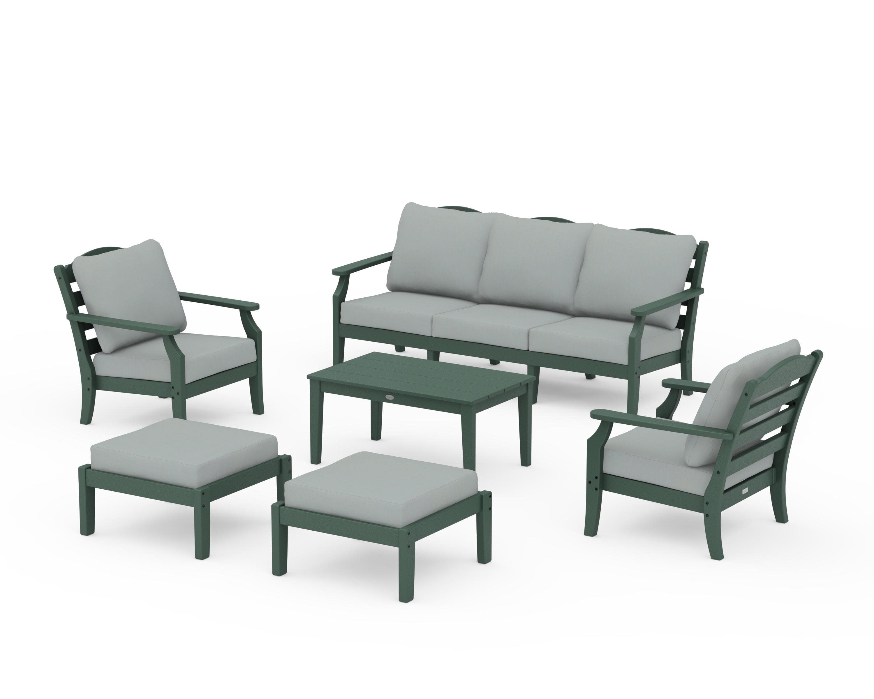 Savannah 6-Piece Lounge Sofa Set in Green / Spa