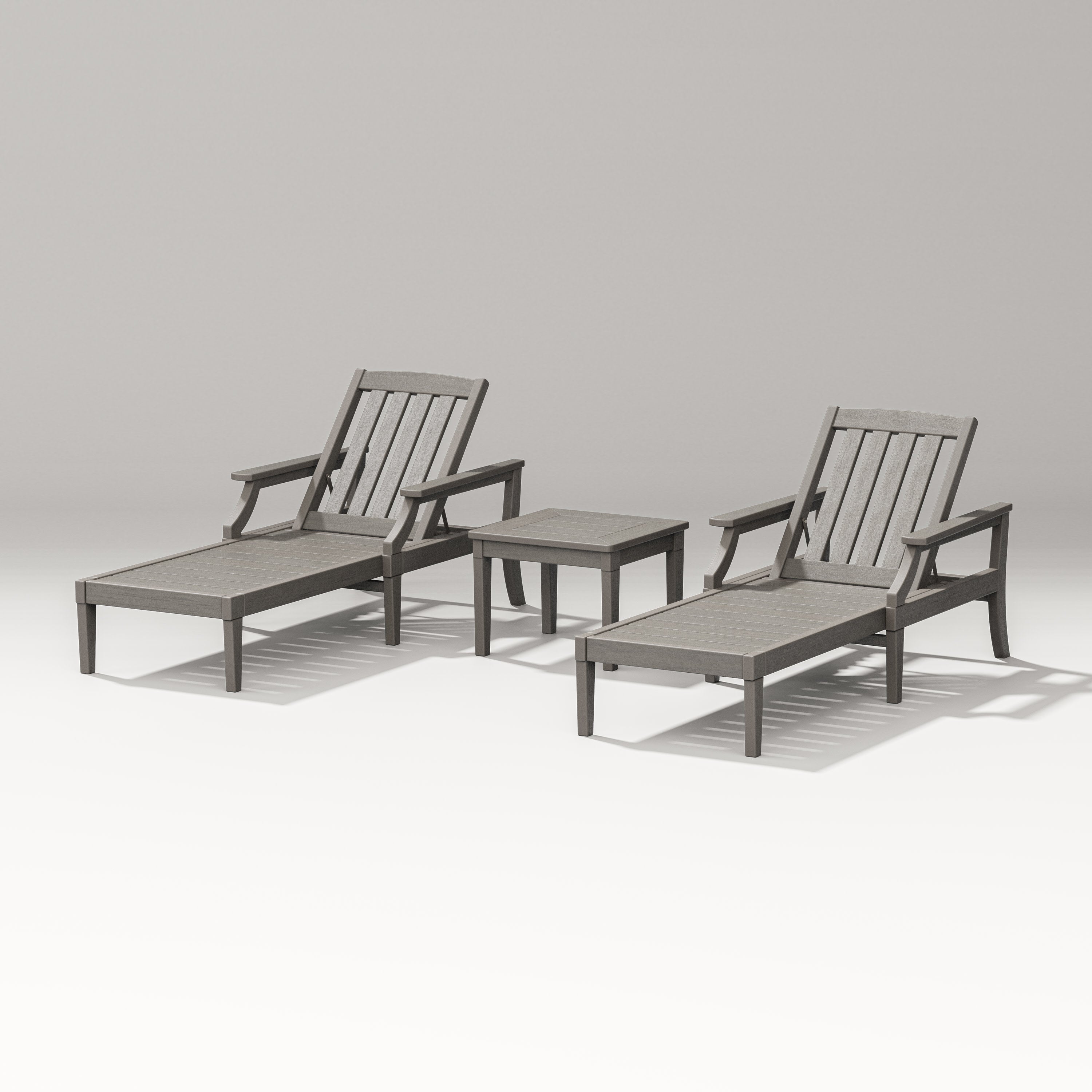 Estate 3-Piece Chaise Lounge Set in Driftwood