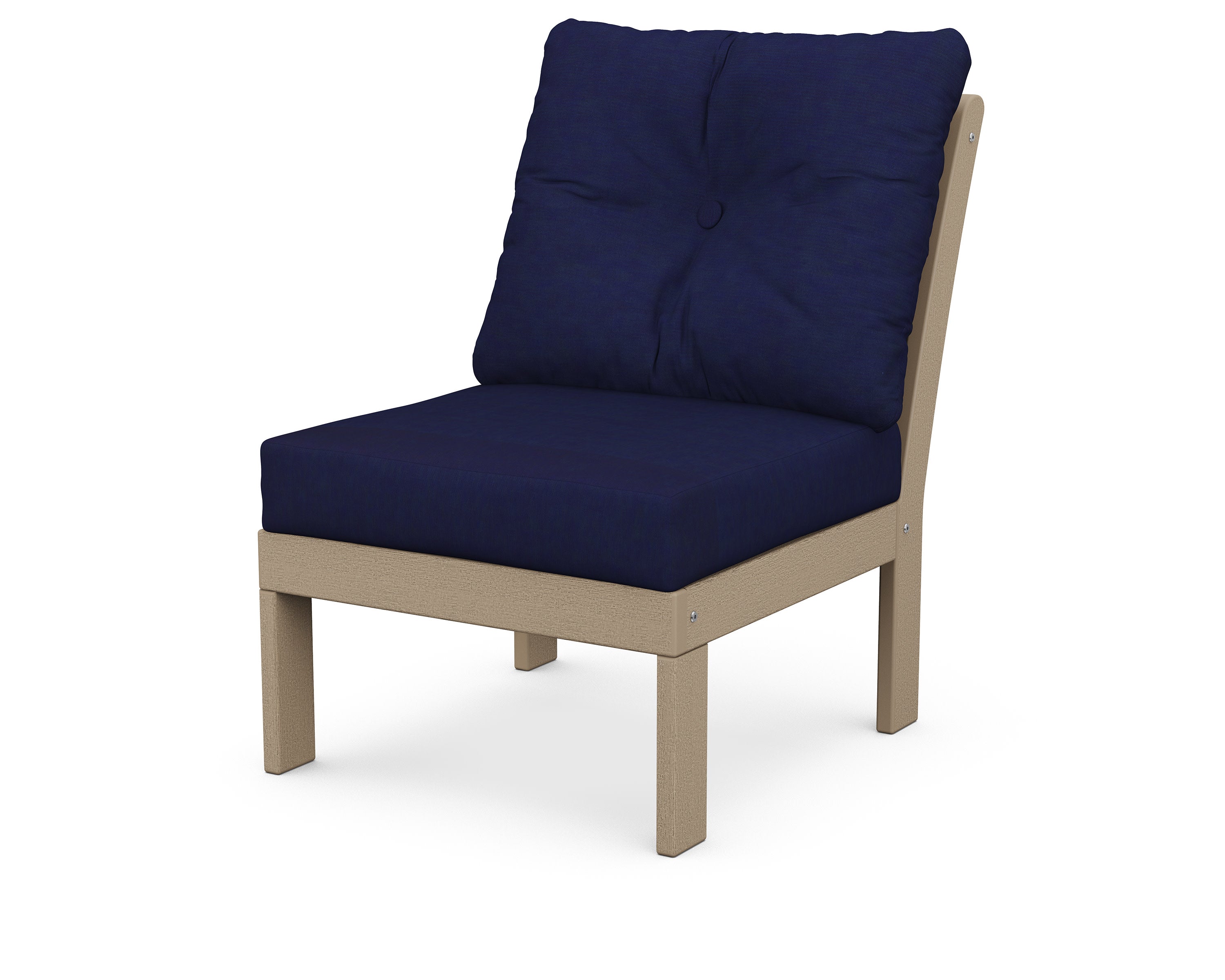 Vineyard Modular Armless Chair in Vintage Sahara / Navy