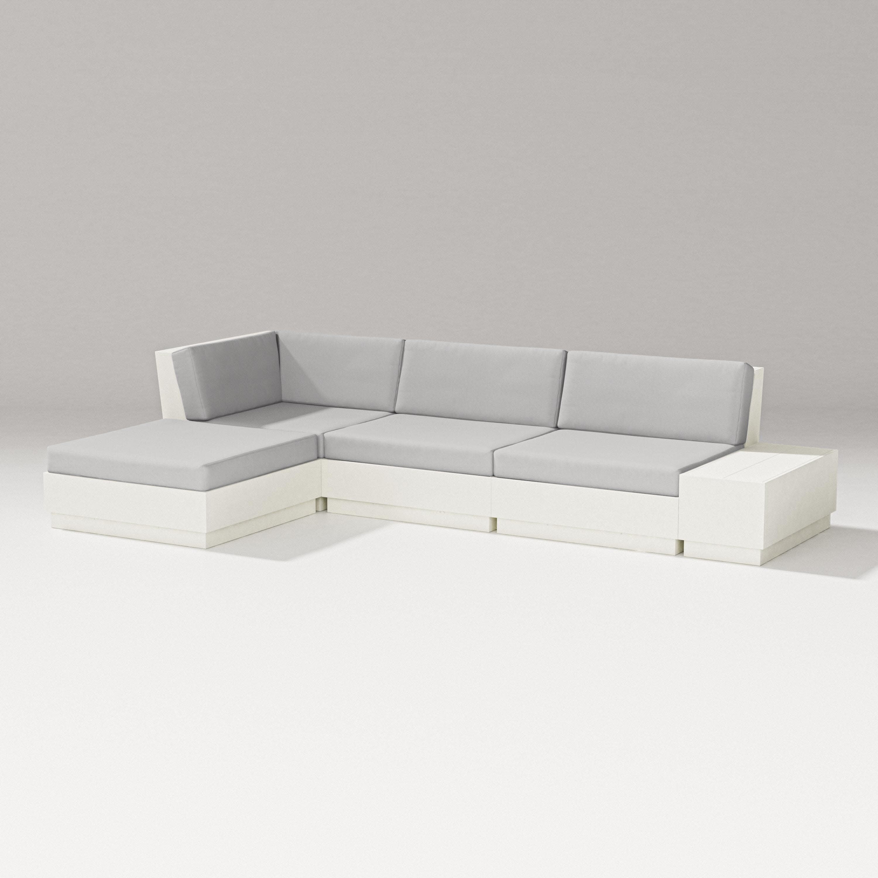 Elevate Chaise Sectional in Vintage White / Diamond in the Rough