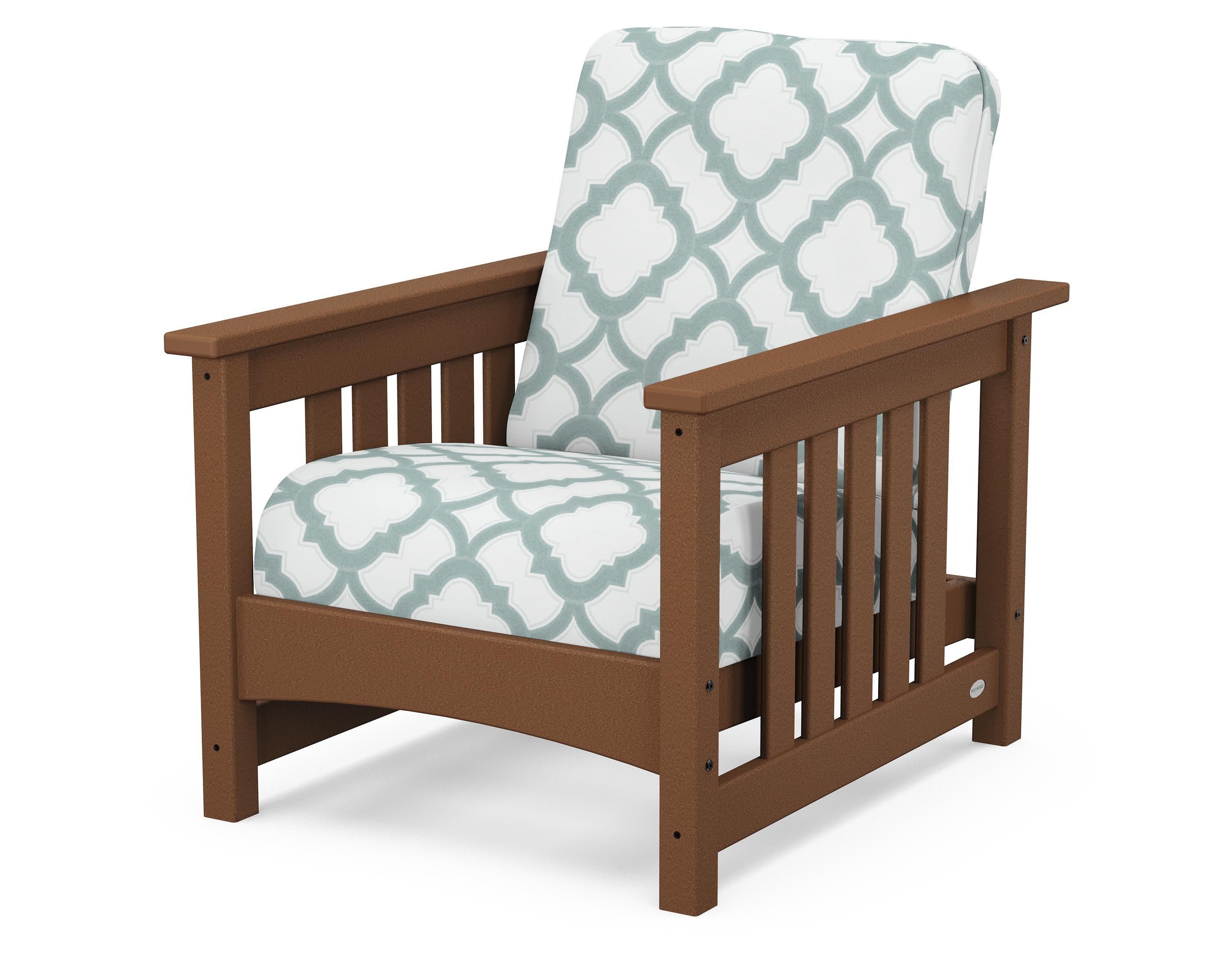 Club Mission Chair in Teak / Trellis Glacier Spa