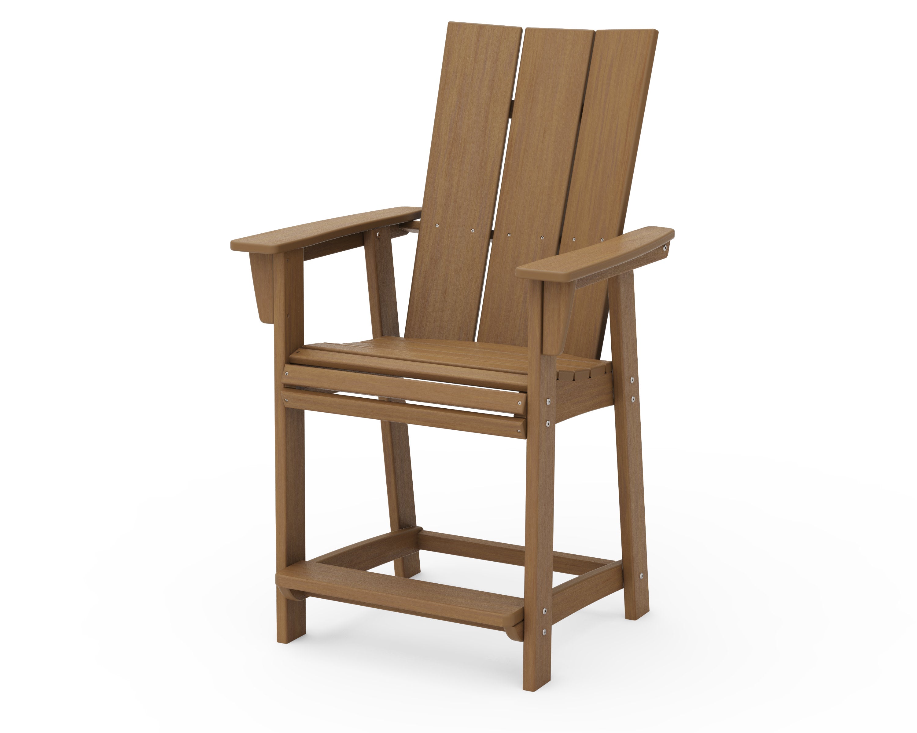 Modern Curveback Adirondack Counter Chair in Natural
