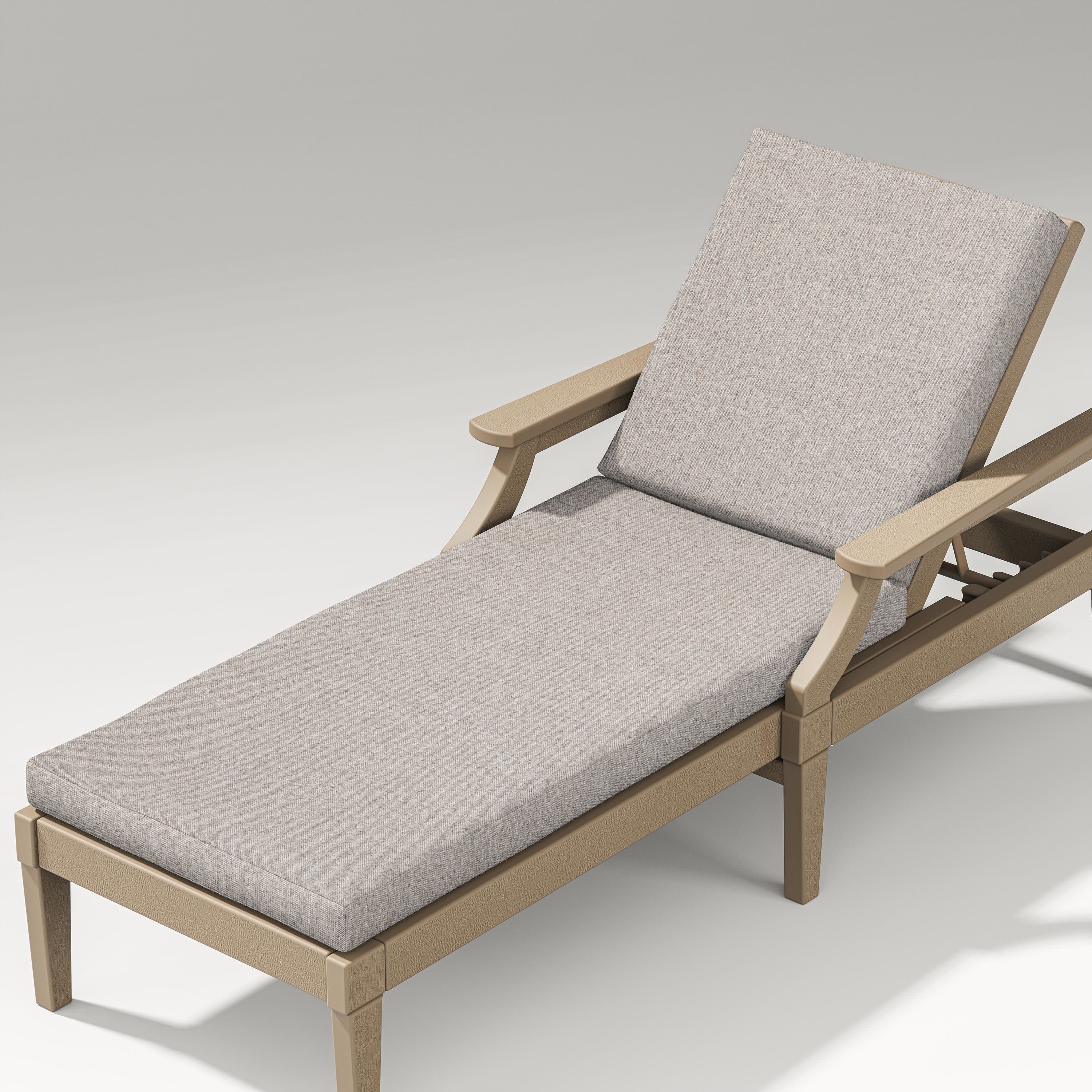 Estate Chaise Lounge Full Cushion in Weathered Tweed
