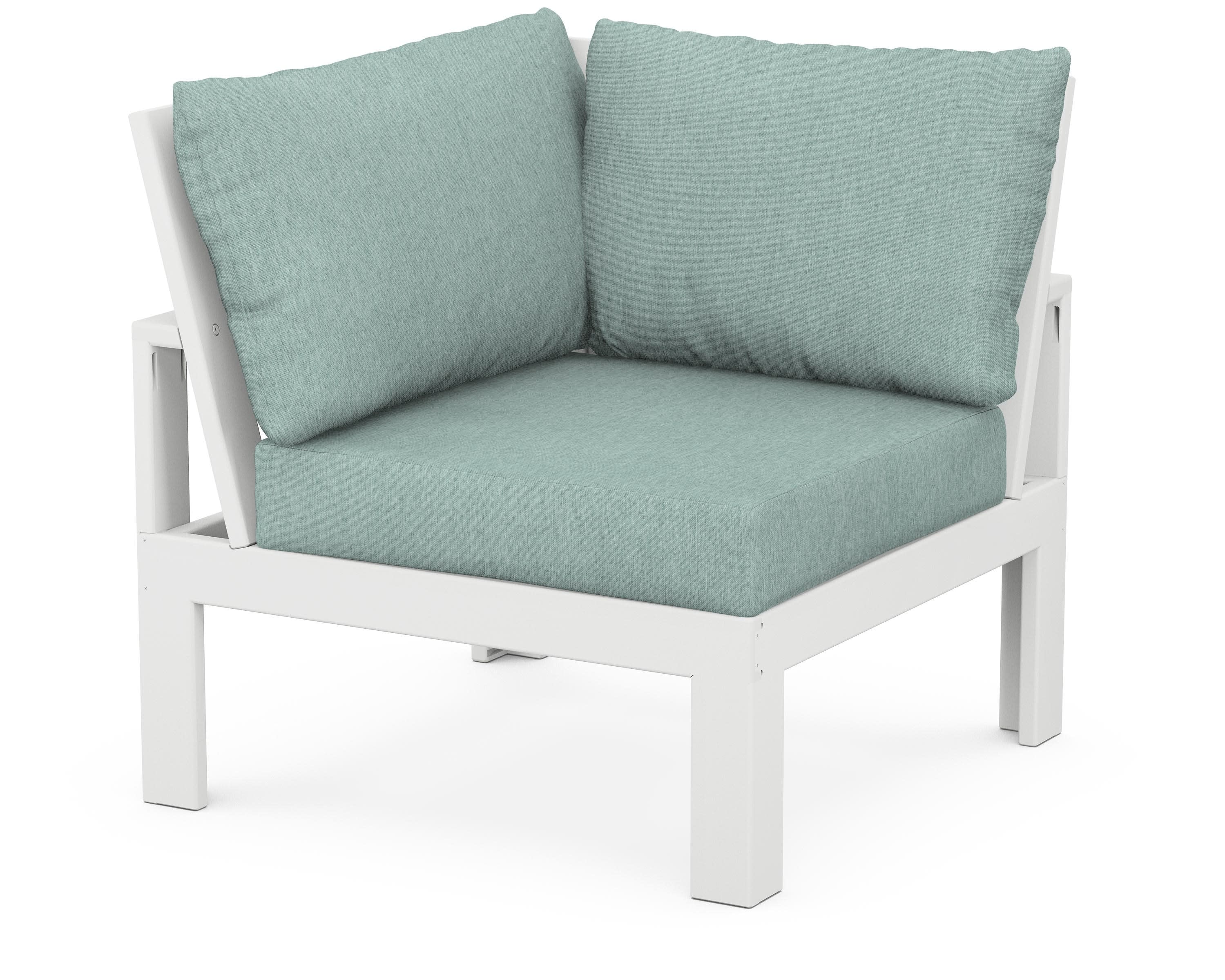 Modular Corner Chair in White / Glacier Spa