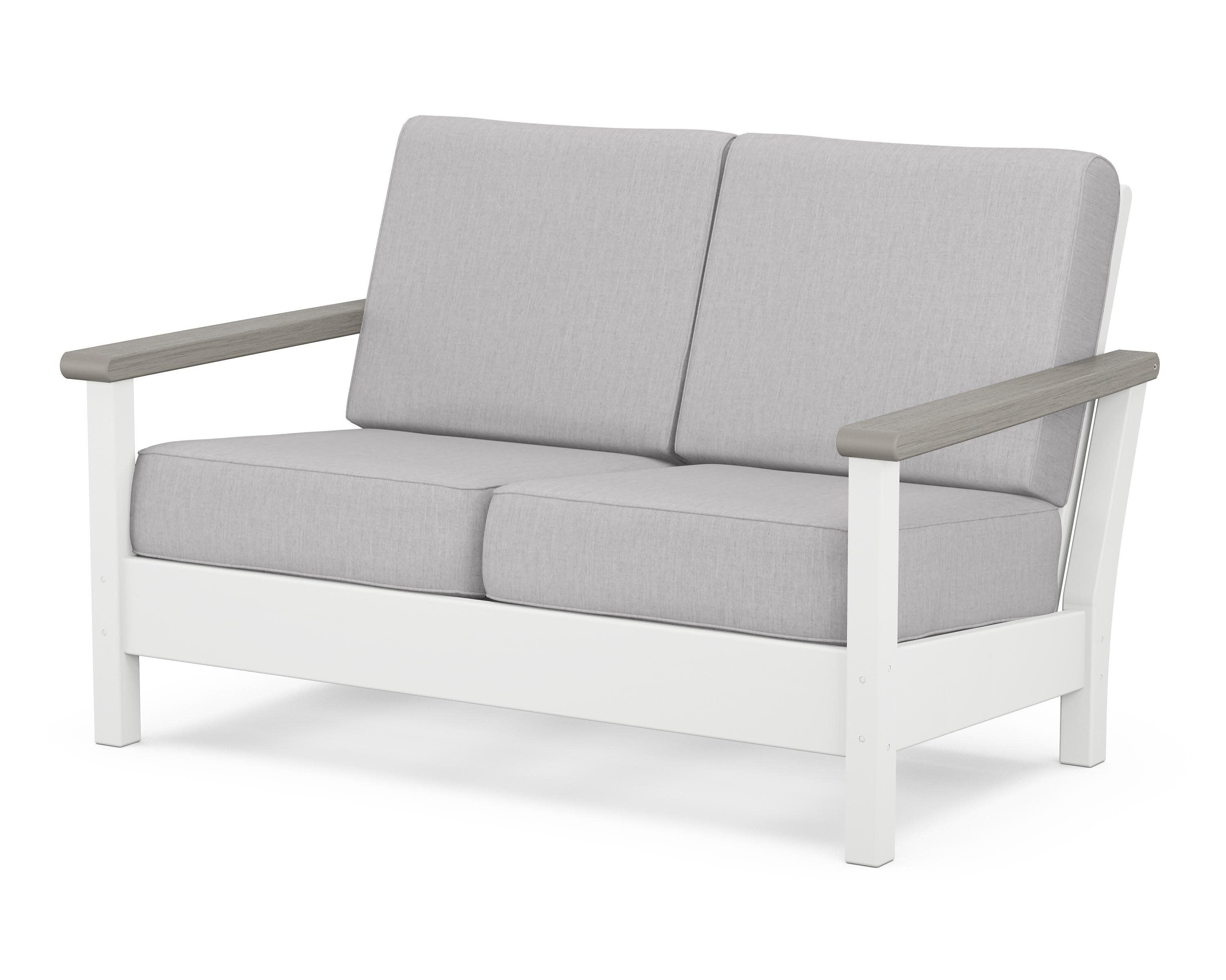Harbour Deep Seating Loveseat in White / Driftwood / Granite