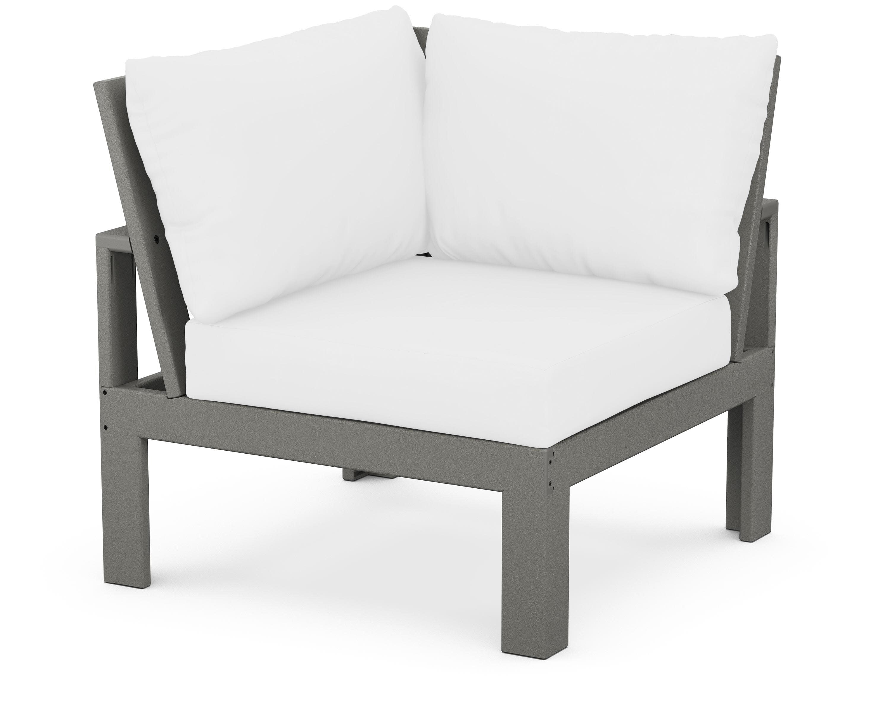 Modular Corner Chair in Slate Grey / Natural