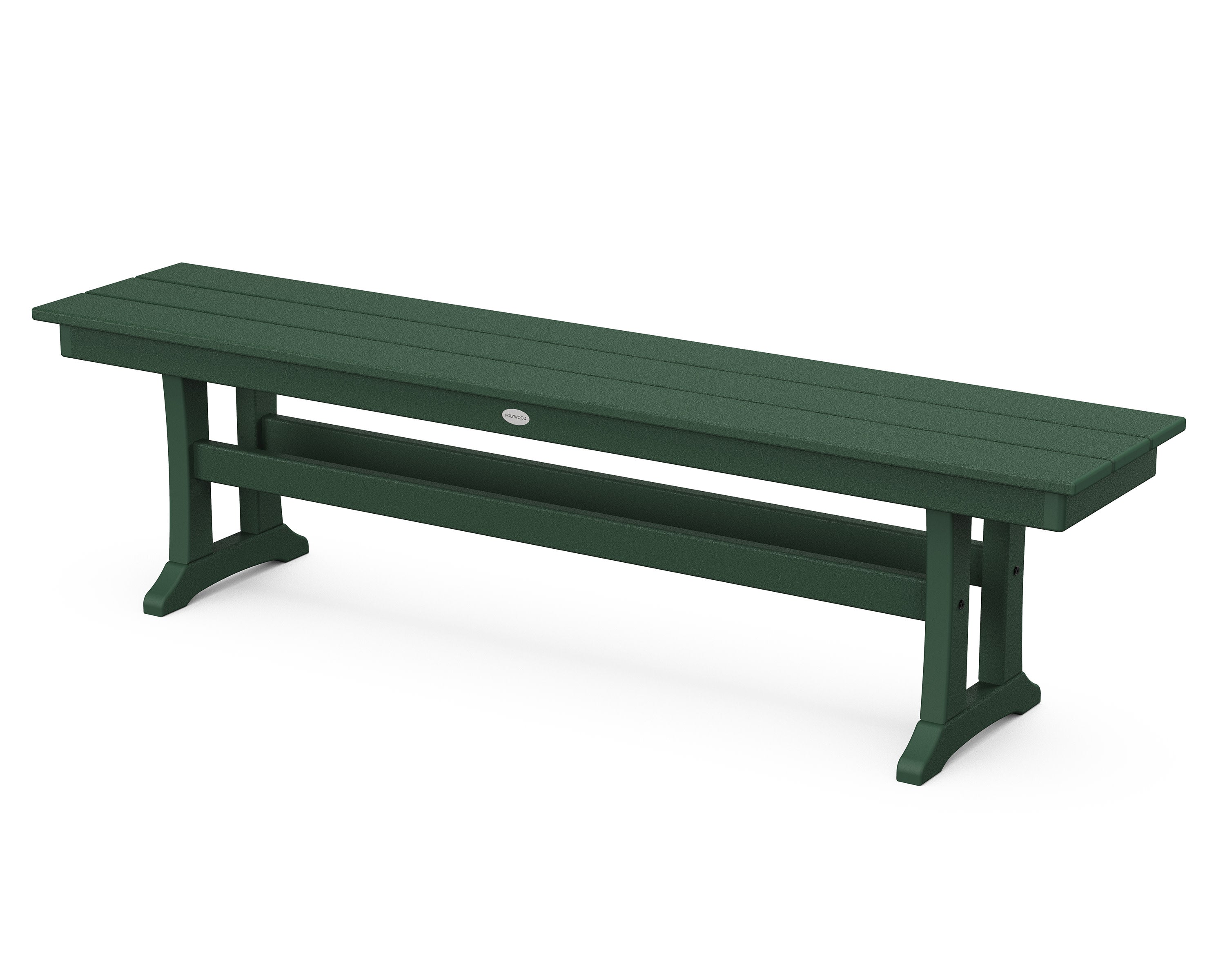 Farmhouse Trestle 65" Bench in Green