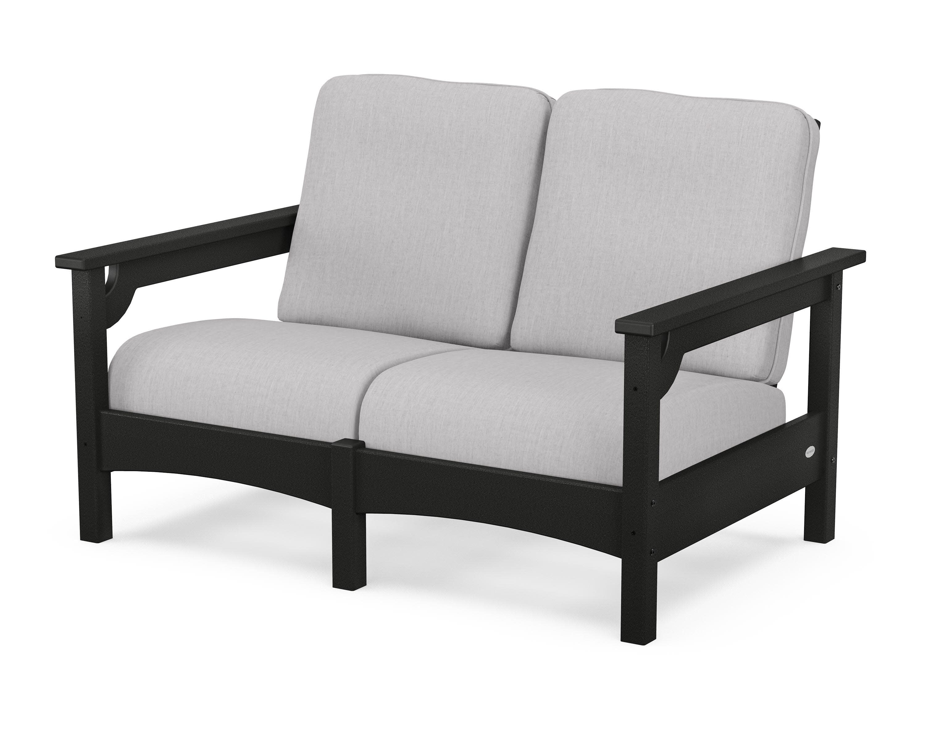 Club Loveseat in Black / Granite