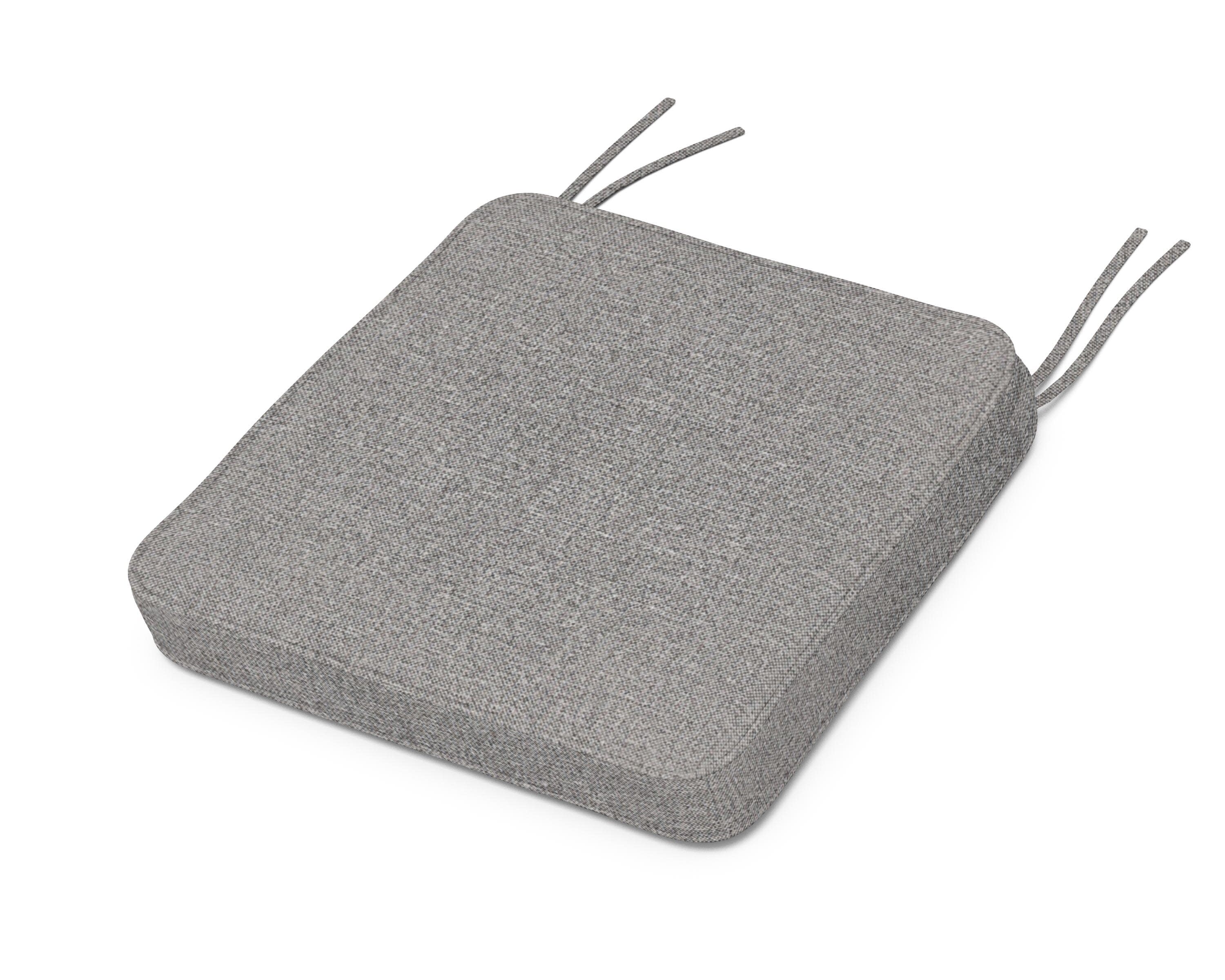 Chinoiserie Side Chair Seat Cushion in Grey Mist