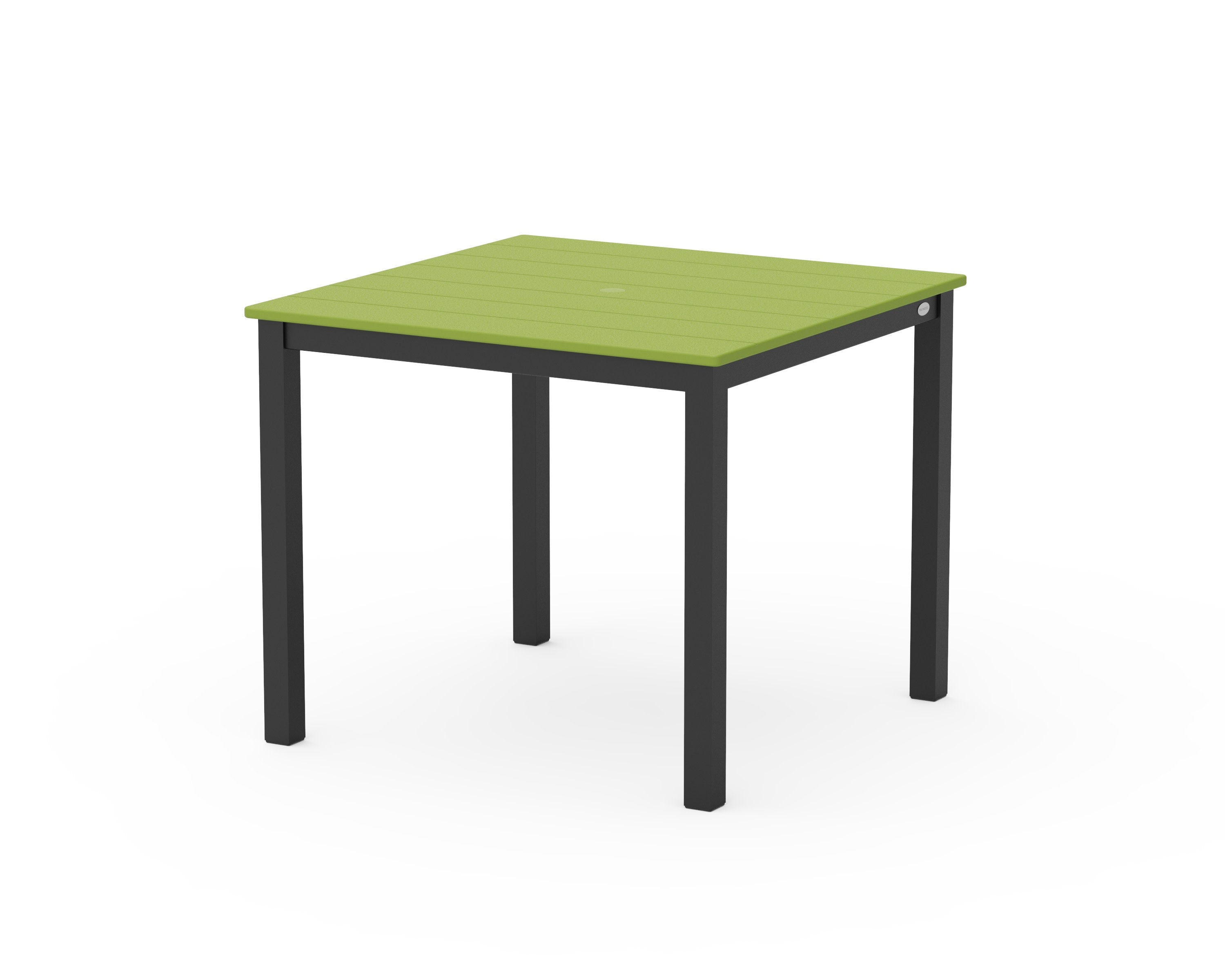 Main Street 36" x 36" Dining Table in Black / Lime