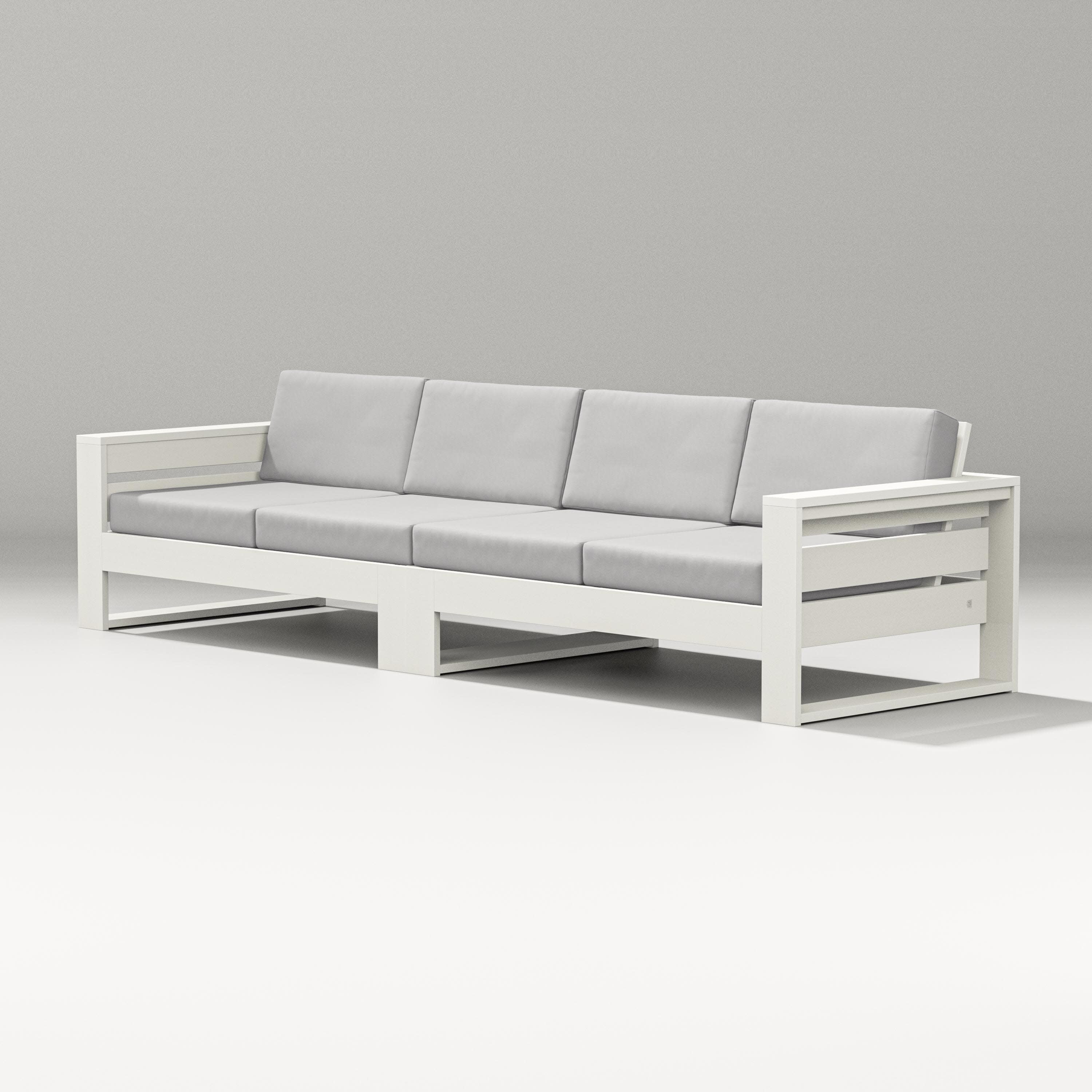 Latitude Straight Sectional in Vintage White / Diamond in the Rough