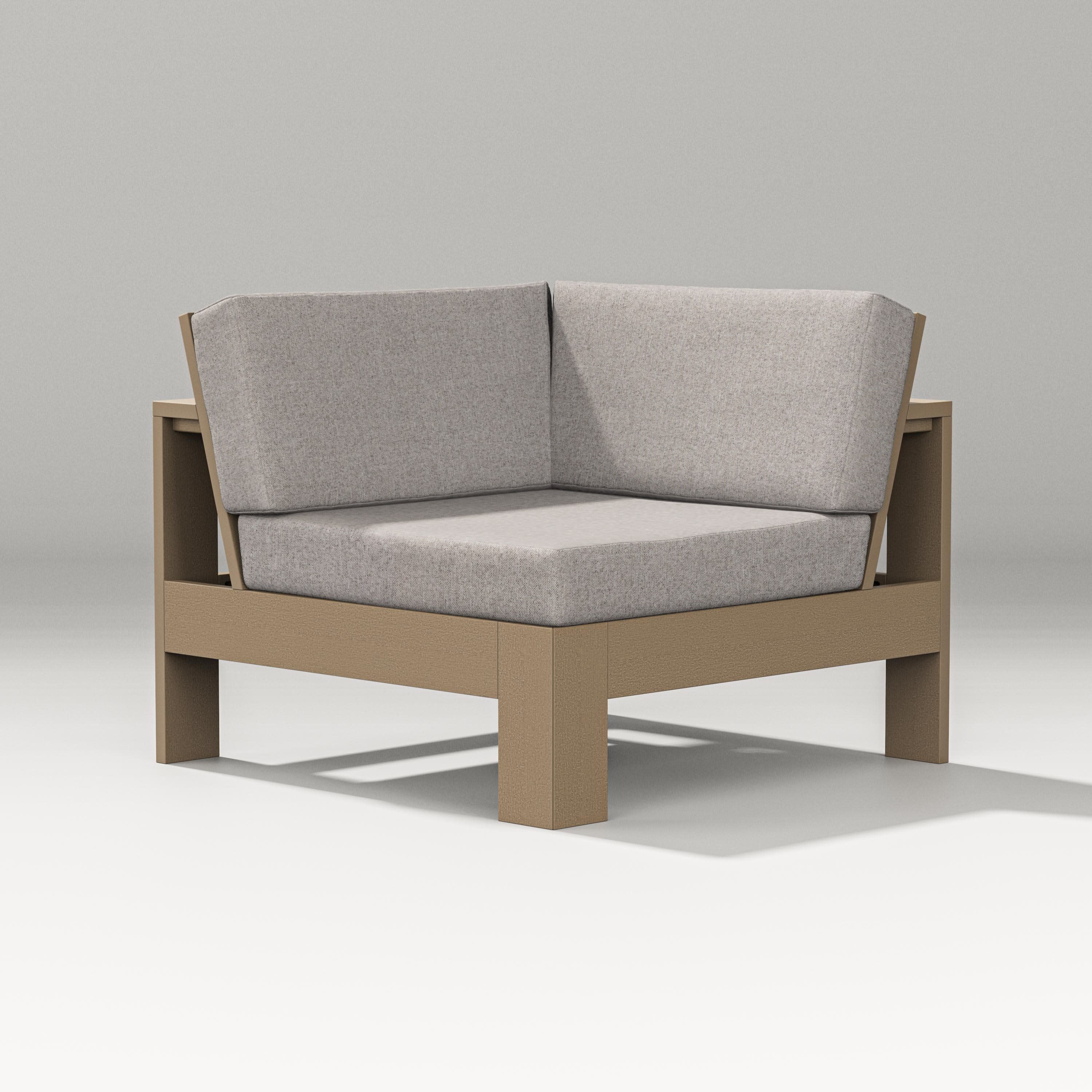Latitude Modular Corner Chair in Vintage Sahara / Weathered Tweed