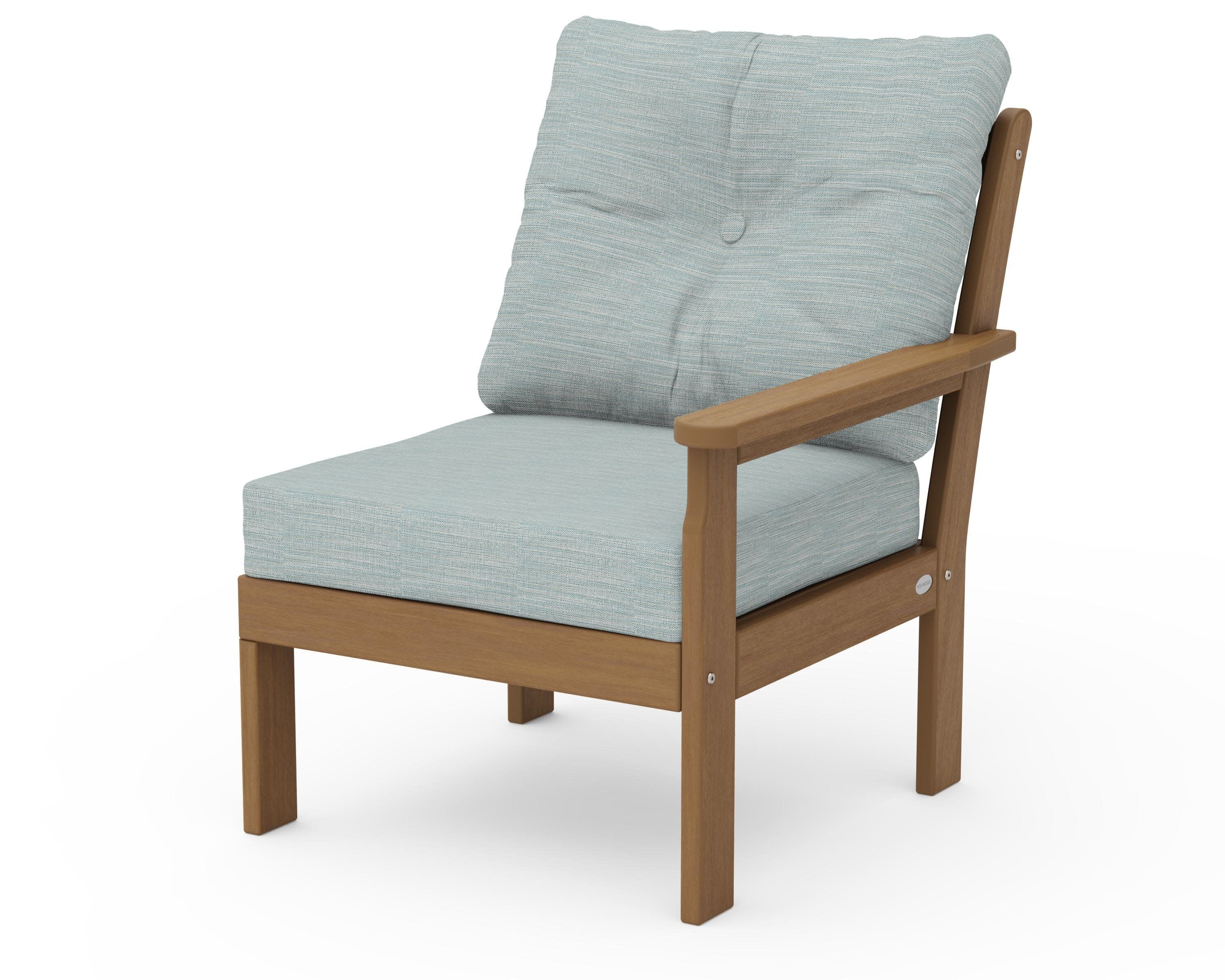 Vineyard Modular Right Arm Chair in Natural / Soothe Mist